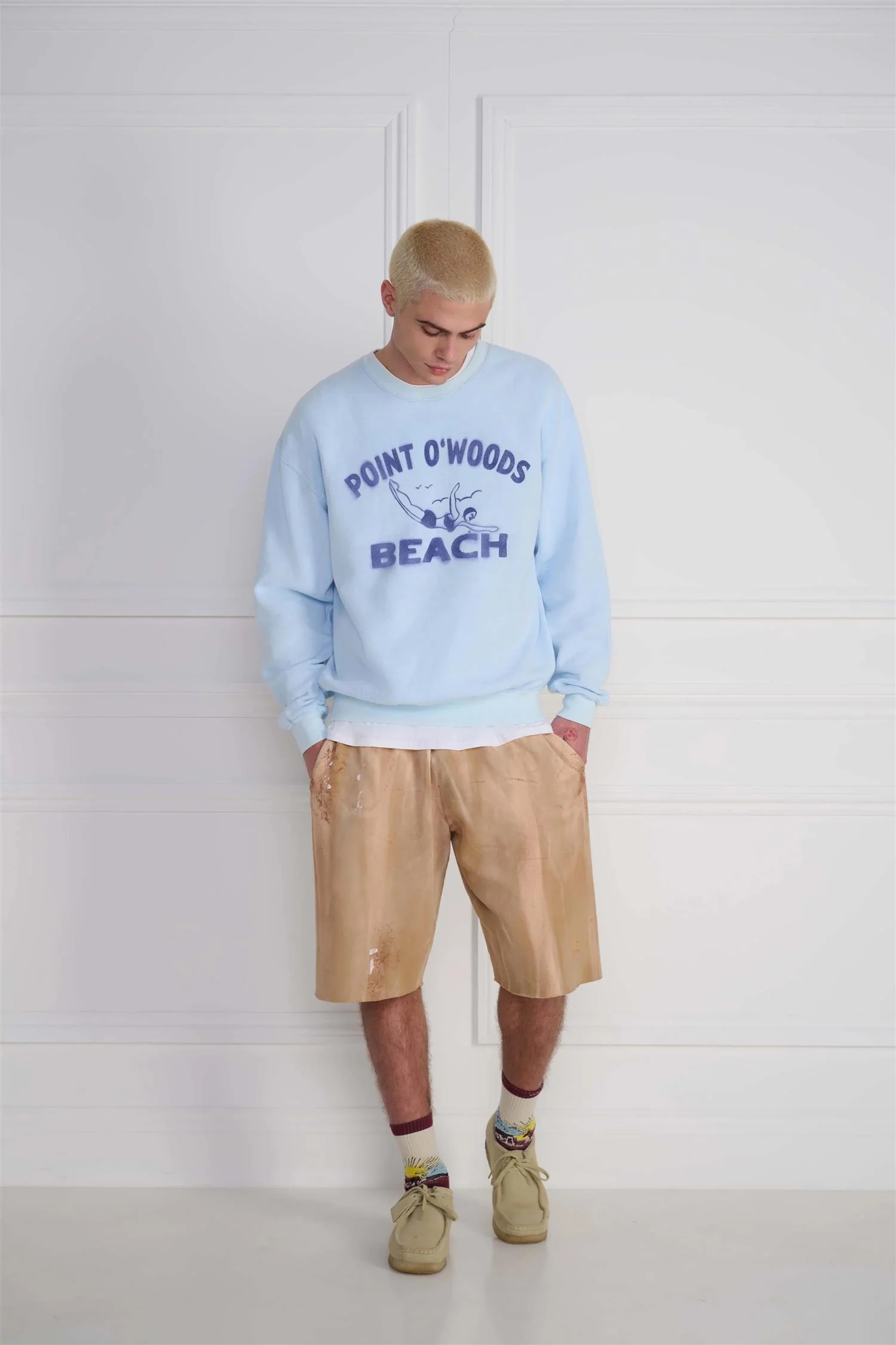 Point Crewneck Vintage Light Blue - Image 3