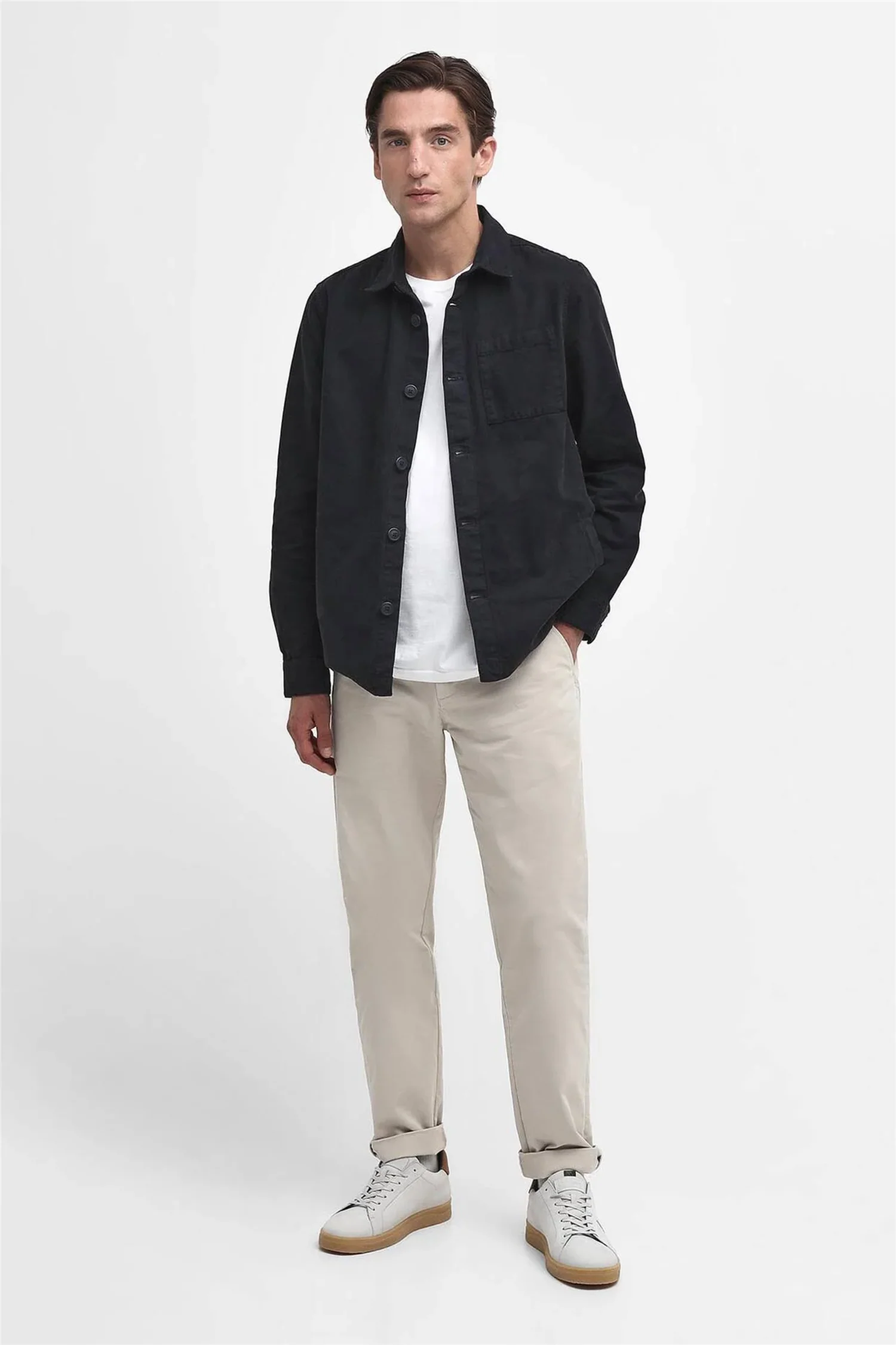 Washed Cotton Overshirt Navy - Image 3