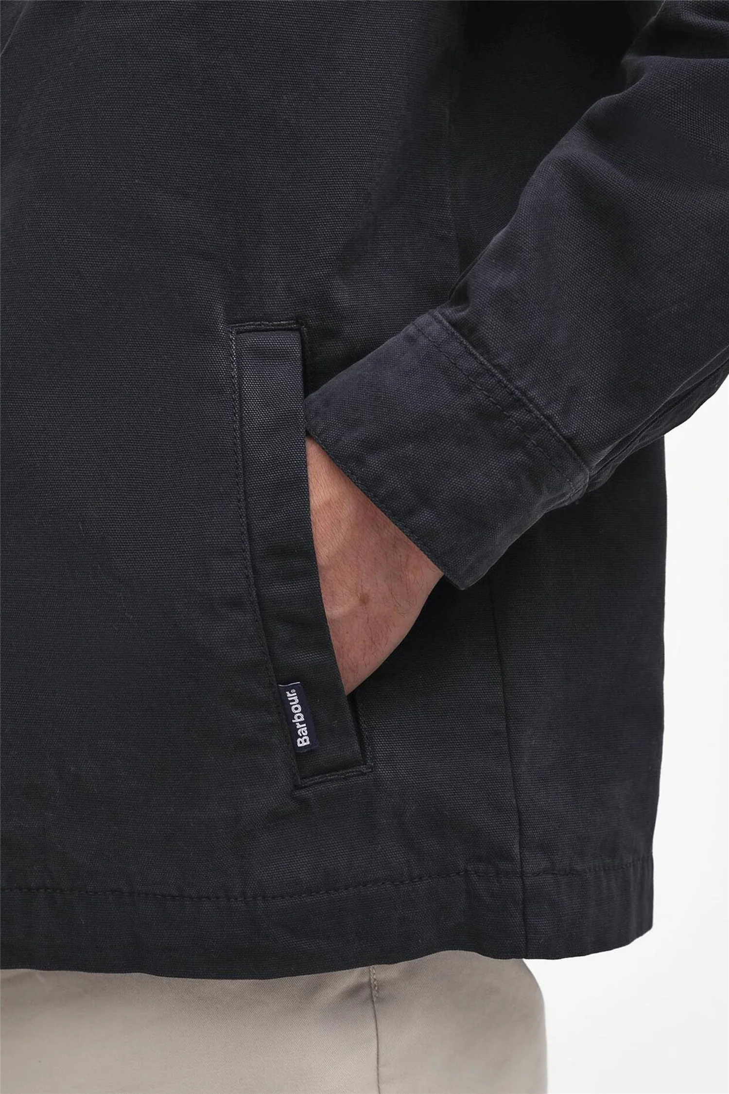 Washed Cotton Overshirt Navy - Image 7