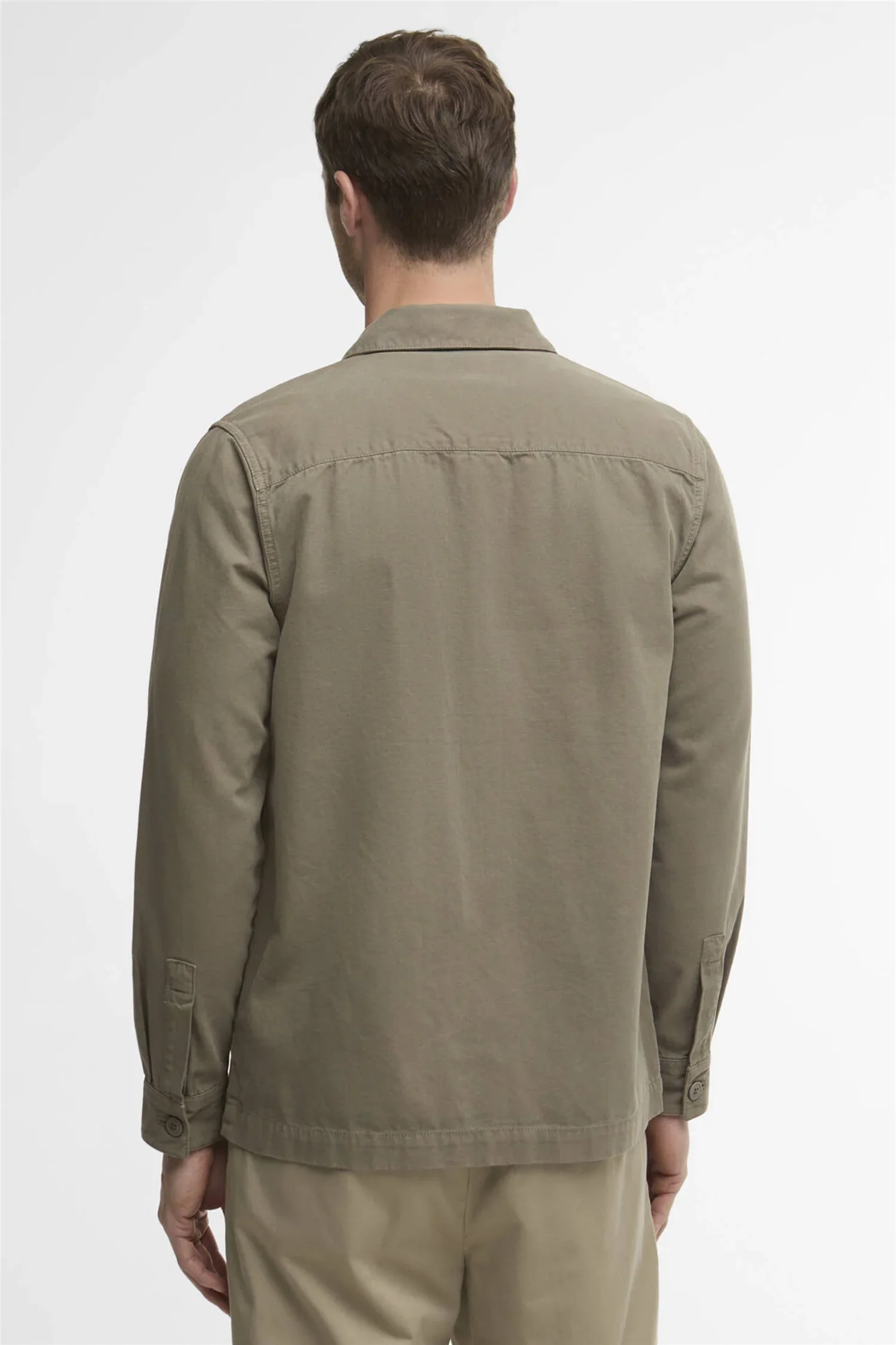 Washed Overshirt Smokey Olive - Image 4
