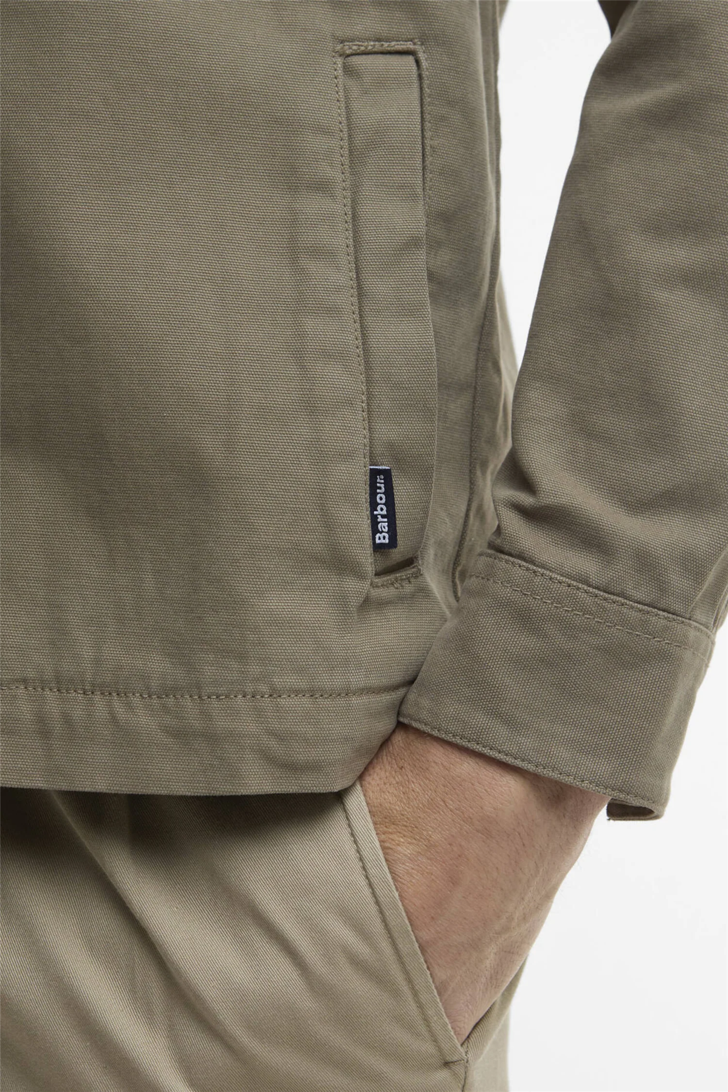 Washed Overshirt Smokey Olive - Image 5