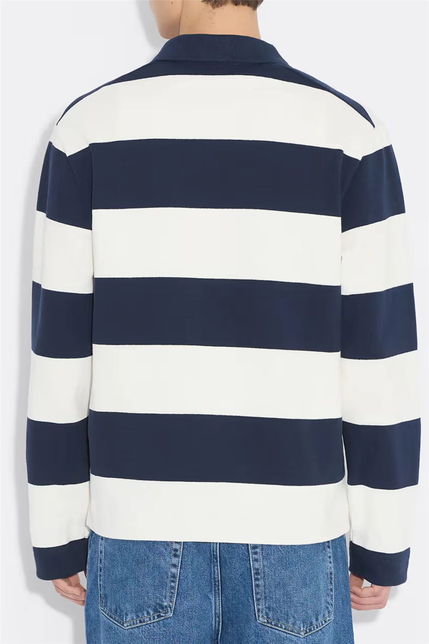 Rugby Polo Navy Stripe - Image 4