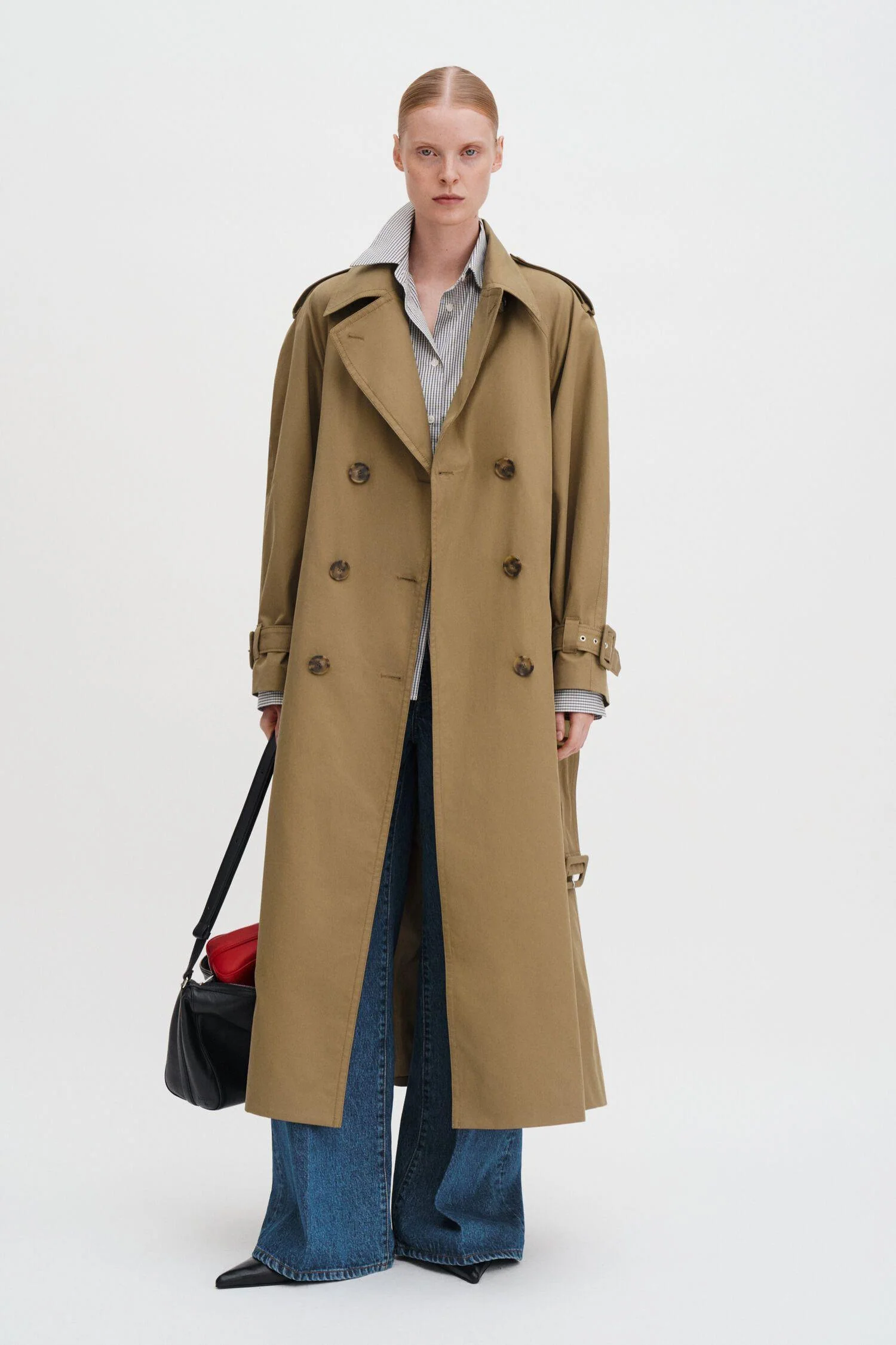 Cotton Trench Coat- Taupe Beige - Image 4