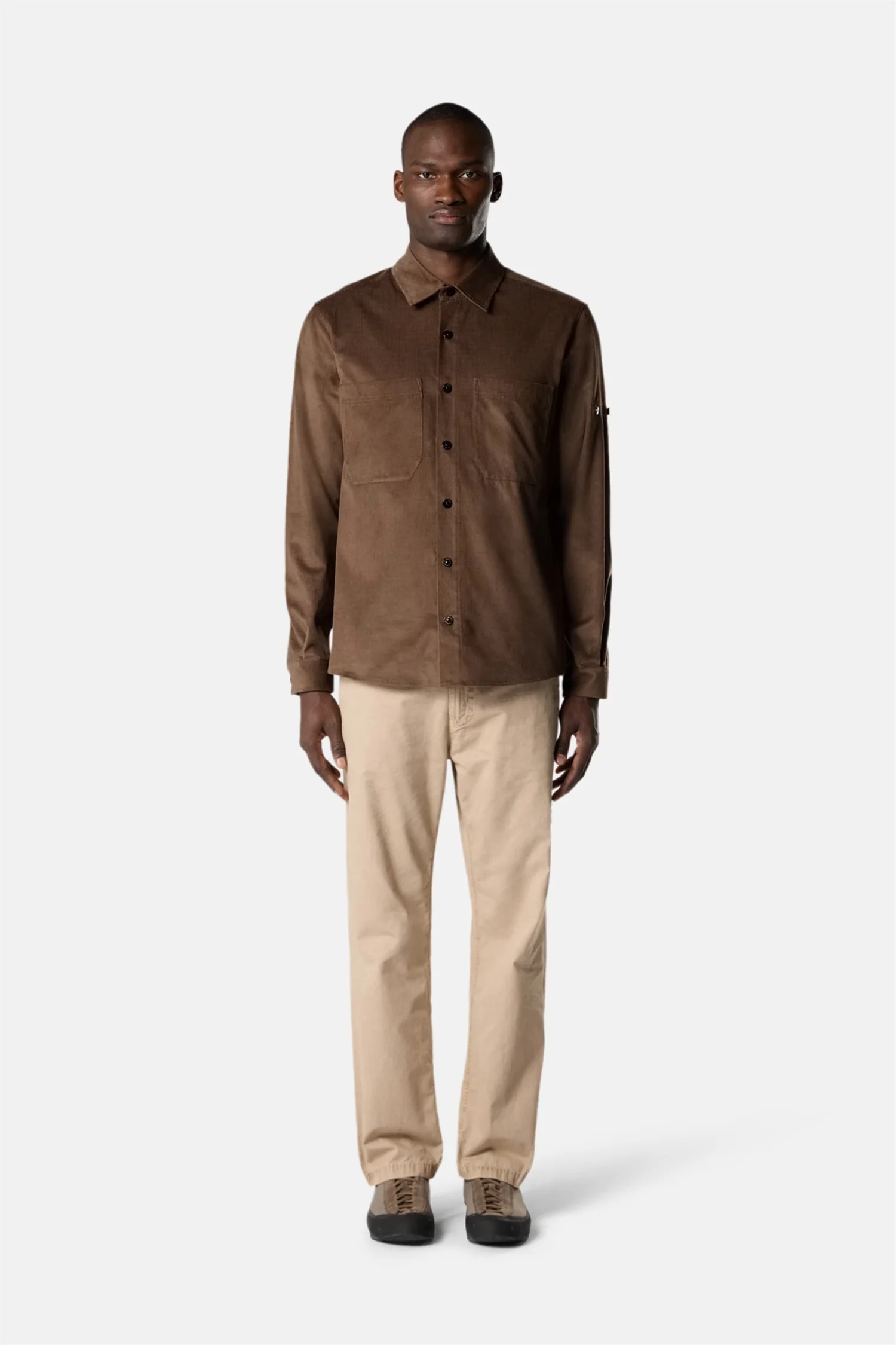3100044 Regular-fit chino trousers Brushed Organic Cotton Canvas 'Old' Effect Beige - Image 3