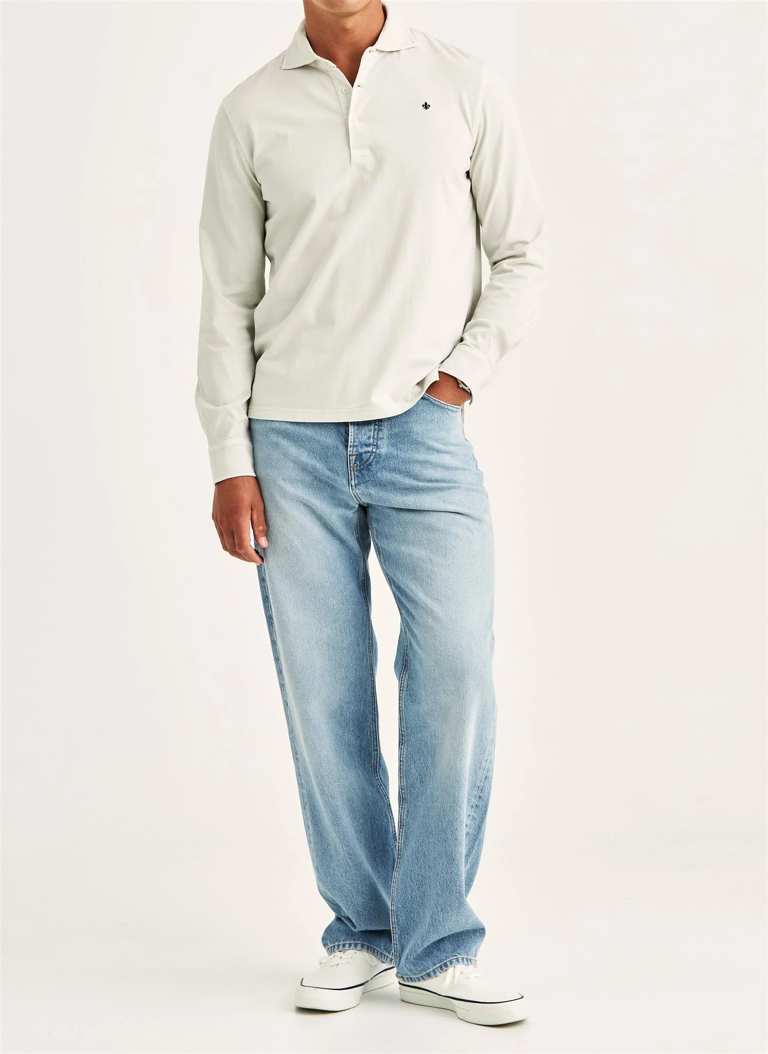 Harland LS Polo Shirt Off White - Image 2