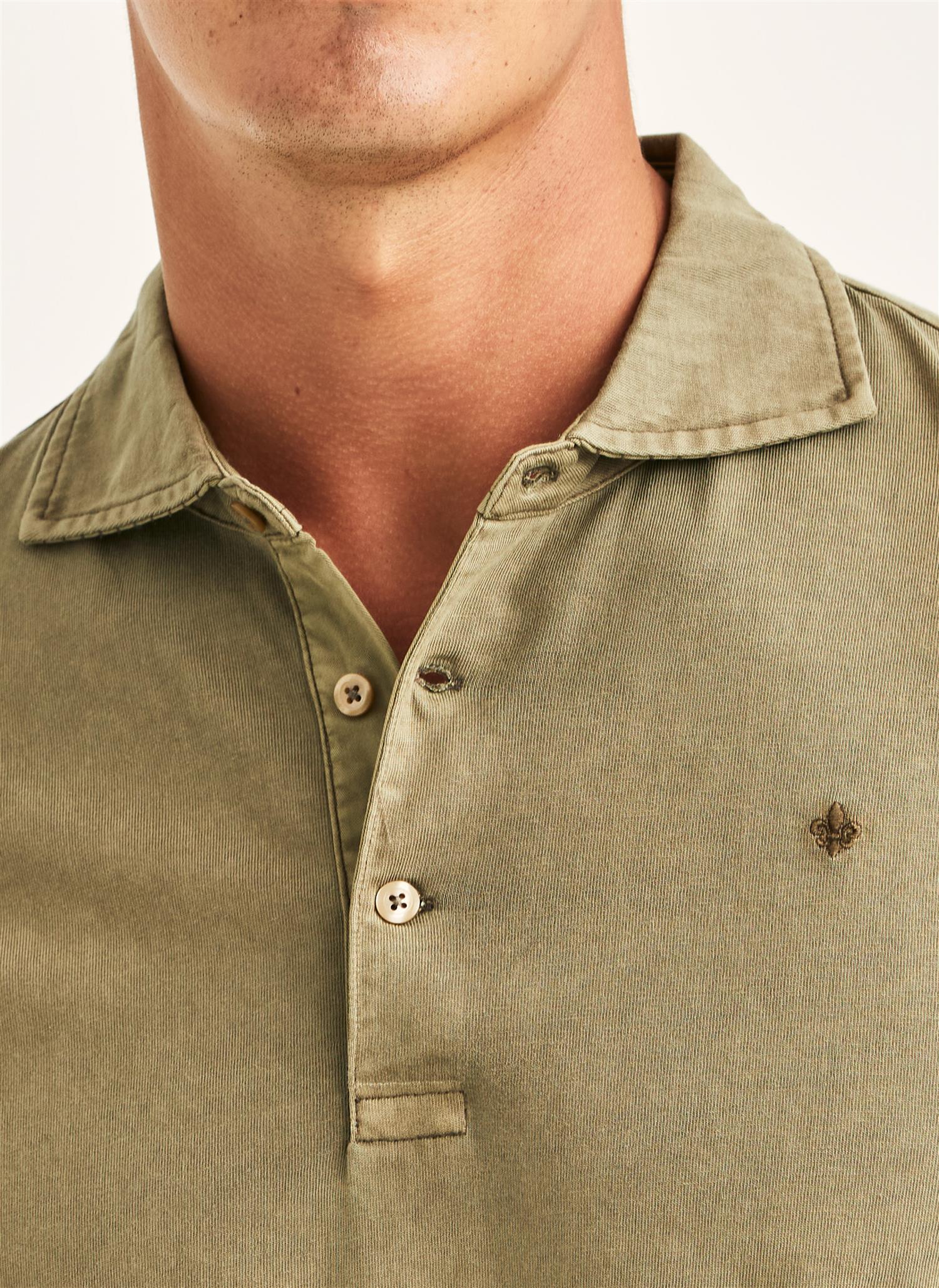Harland LS Polo Shirt Olive - Image 5
