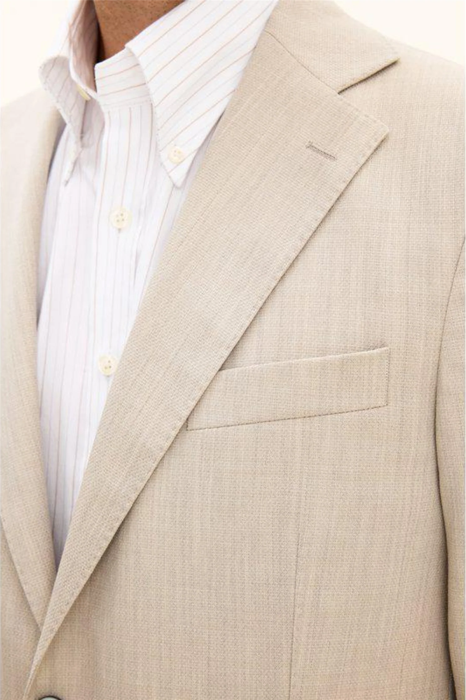 Fogerty Regular Fit Wool Blazer Box Beige - Image 3