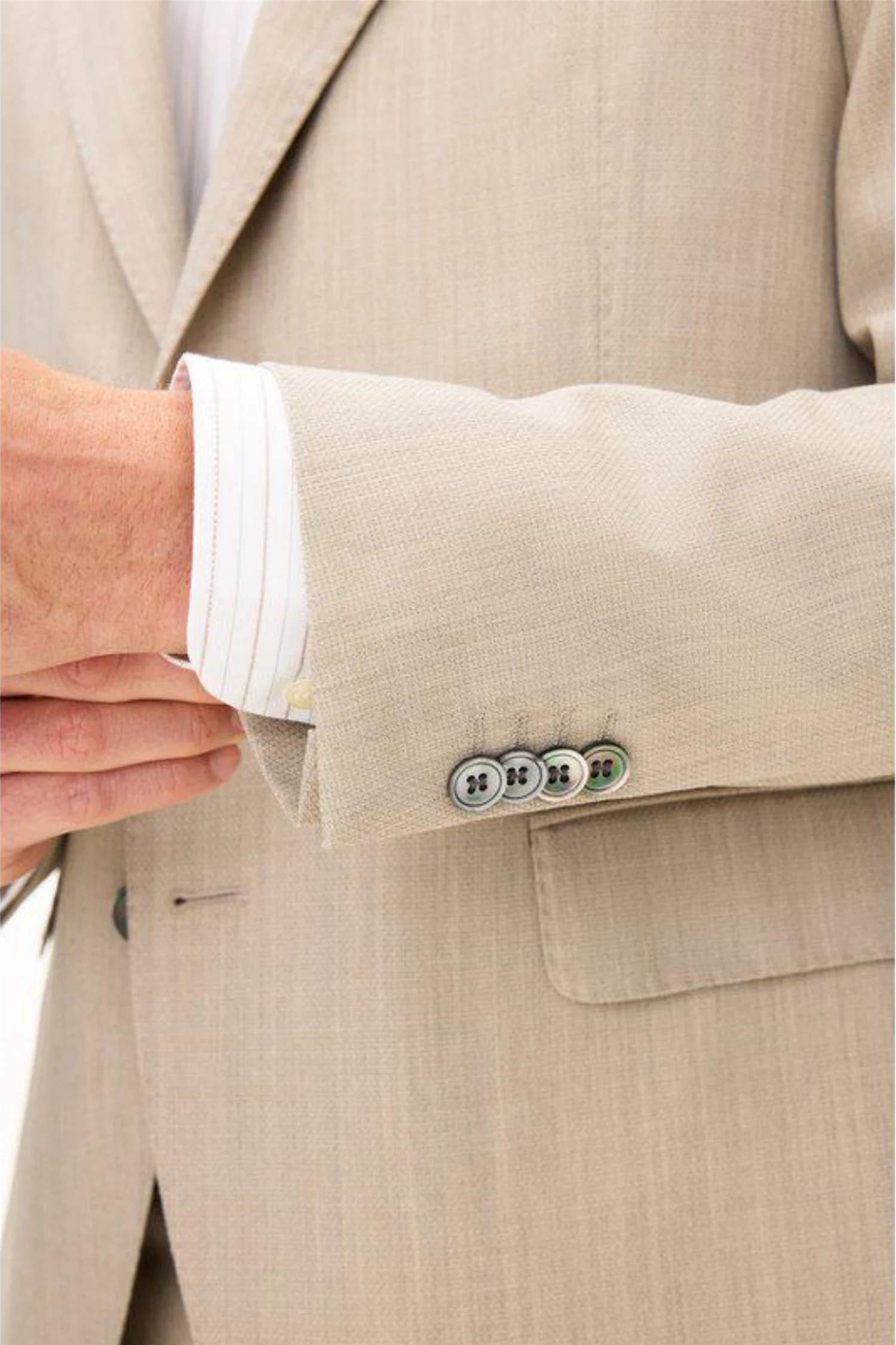 Fogerty Regular Fit Wool Blazer Box Beige - Image 4