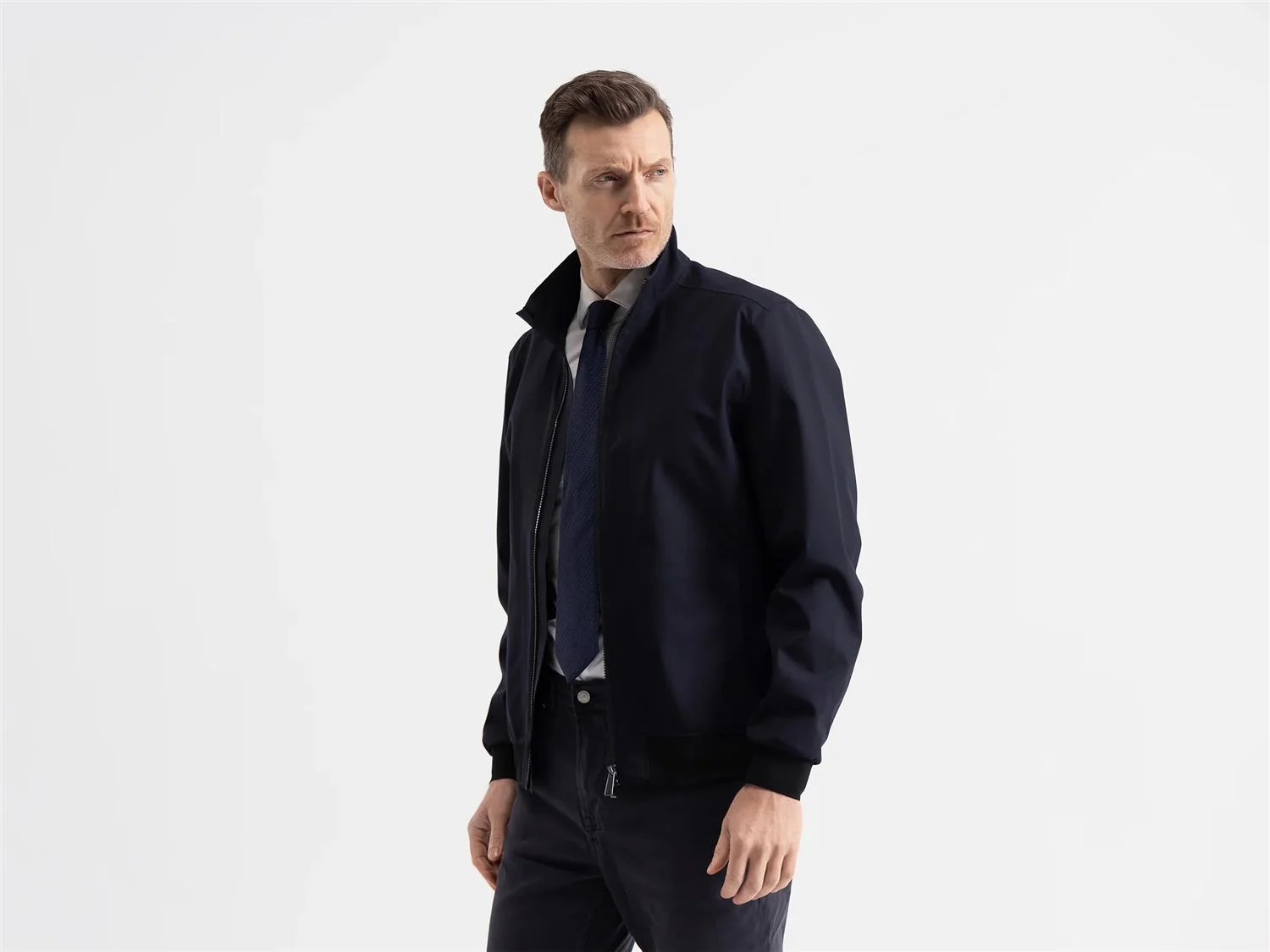 Bullet Jacket Savile Dark Navy Wool - Image 2