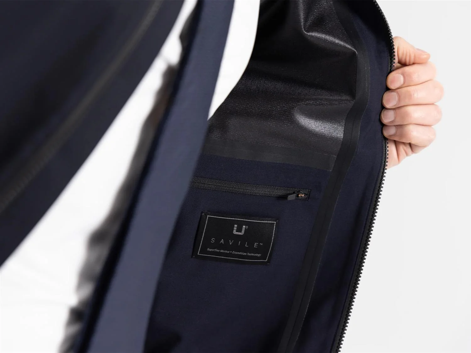 Bullet Jacket Savile Dark Navy Wool - Image 4