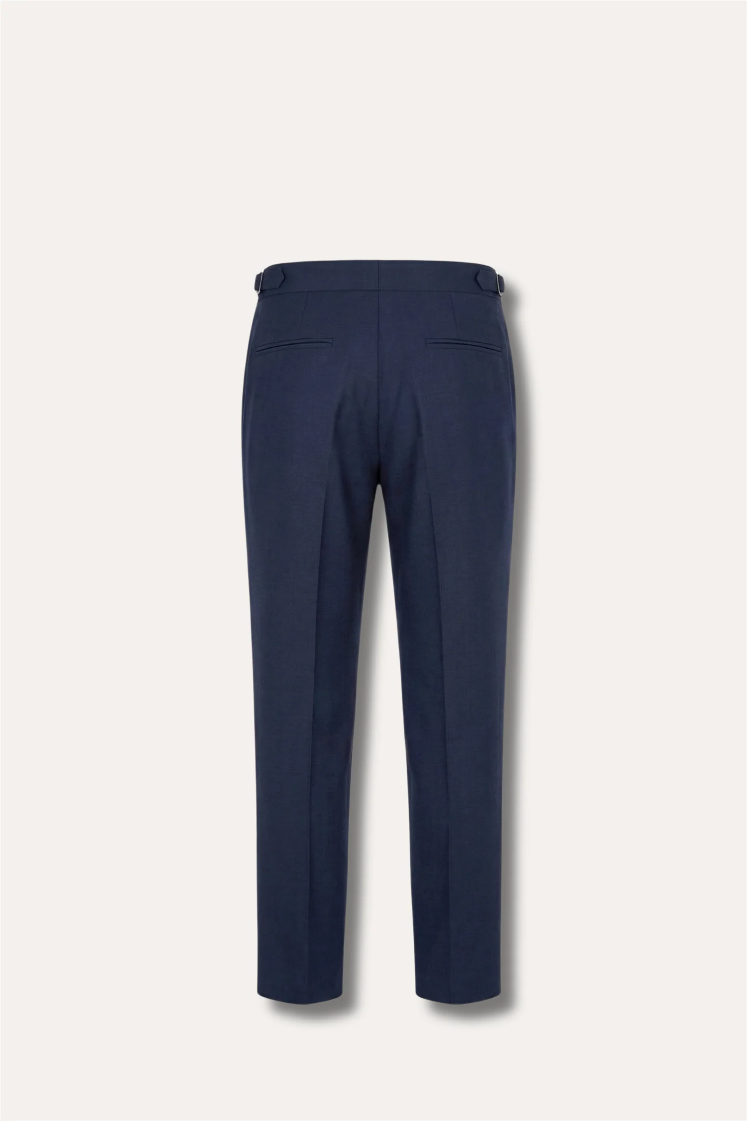 Prato Pleated Wool Trouser Navy - Image 2
