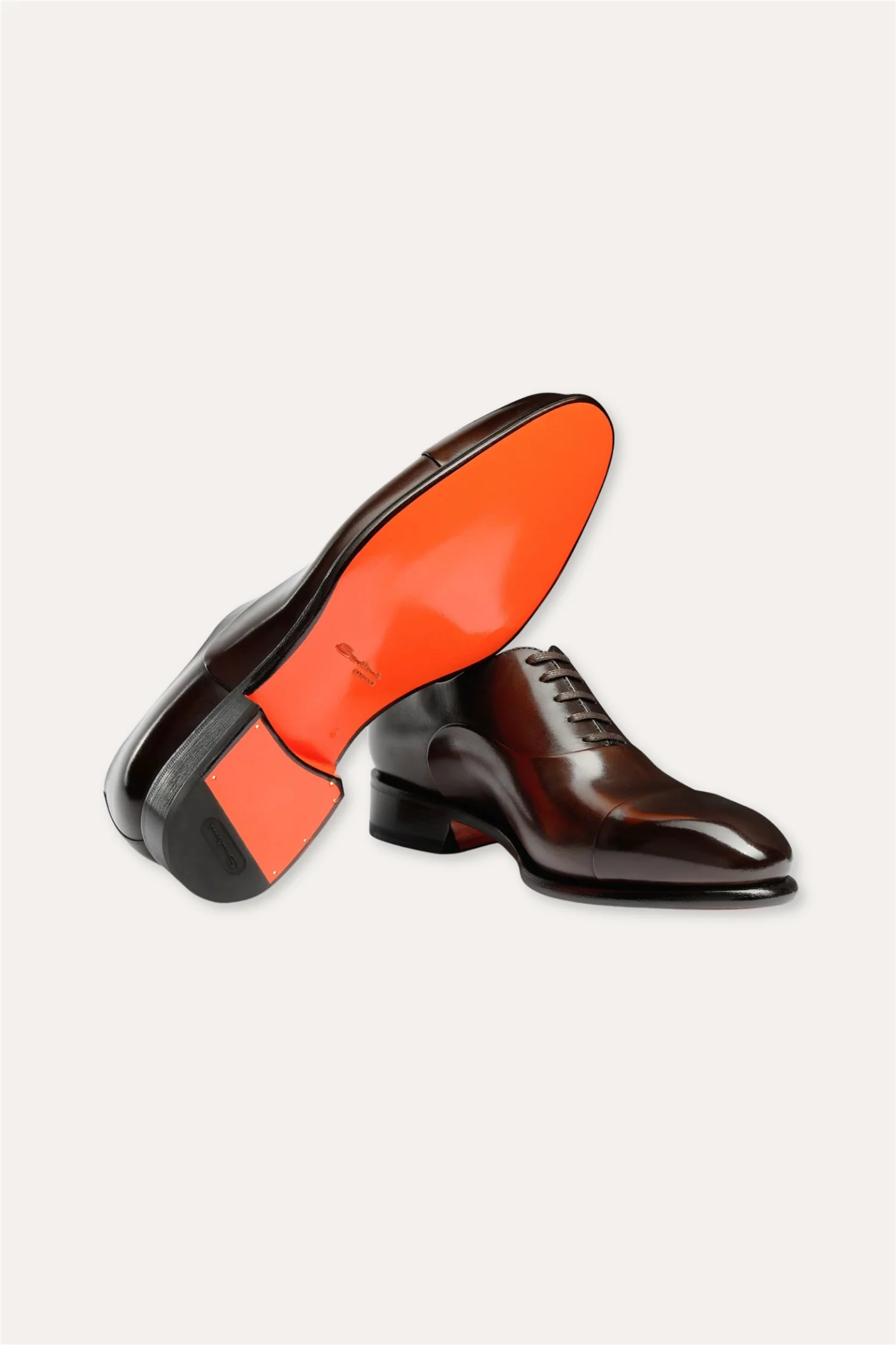 Isaac Polished Leather Oxford Shoe Dark Brown - Image 4