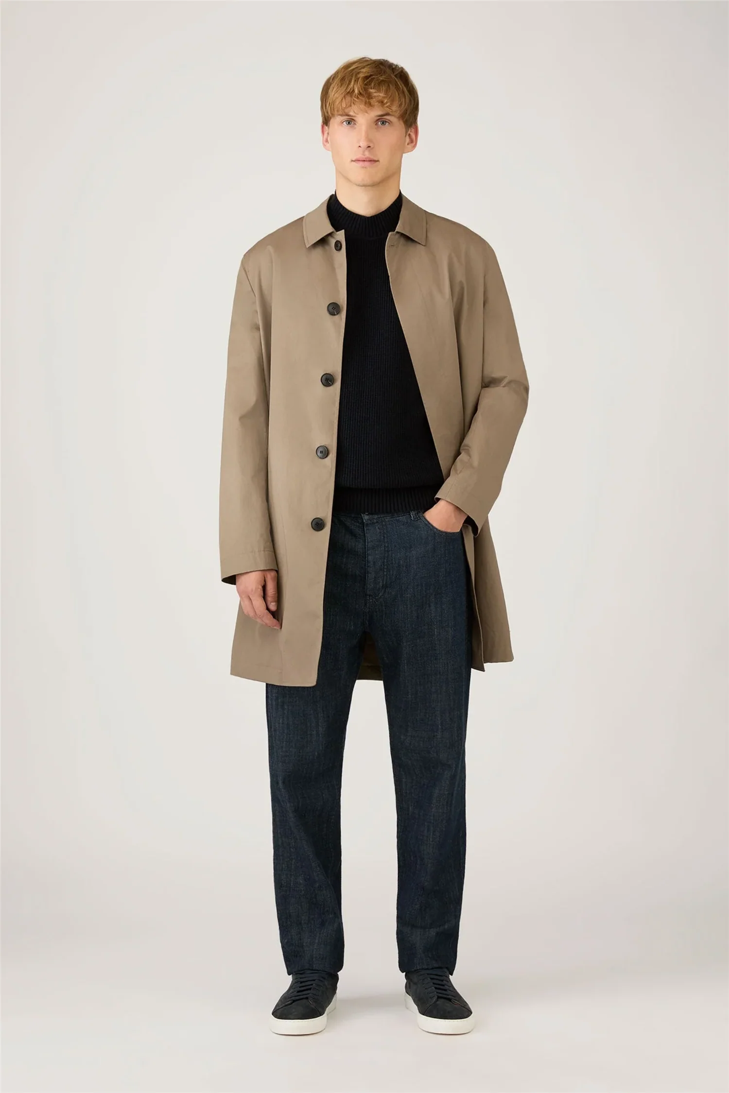 Cotton Crew Neck Jumper Navy - Image 3