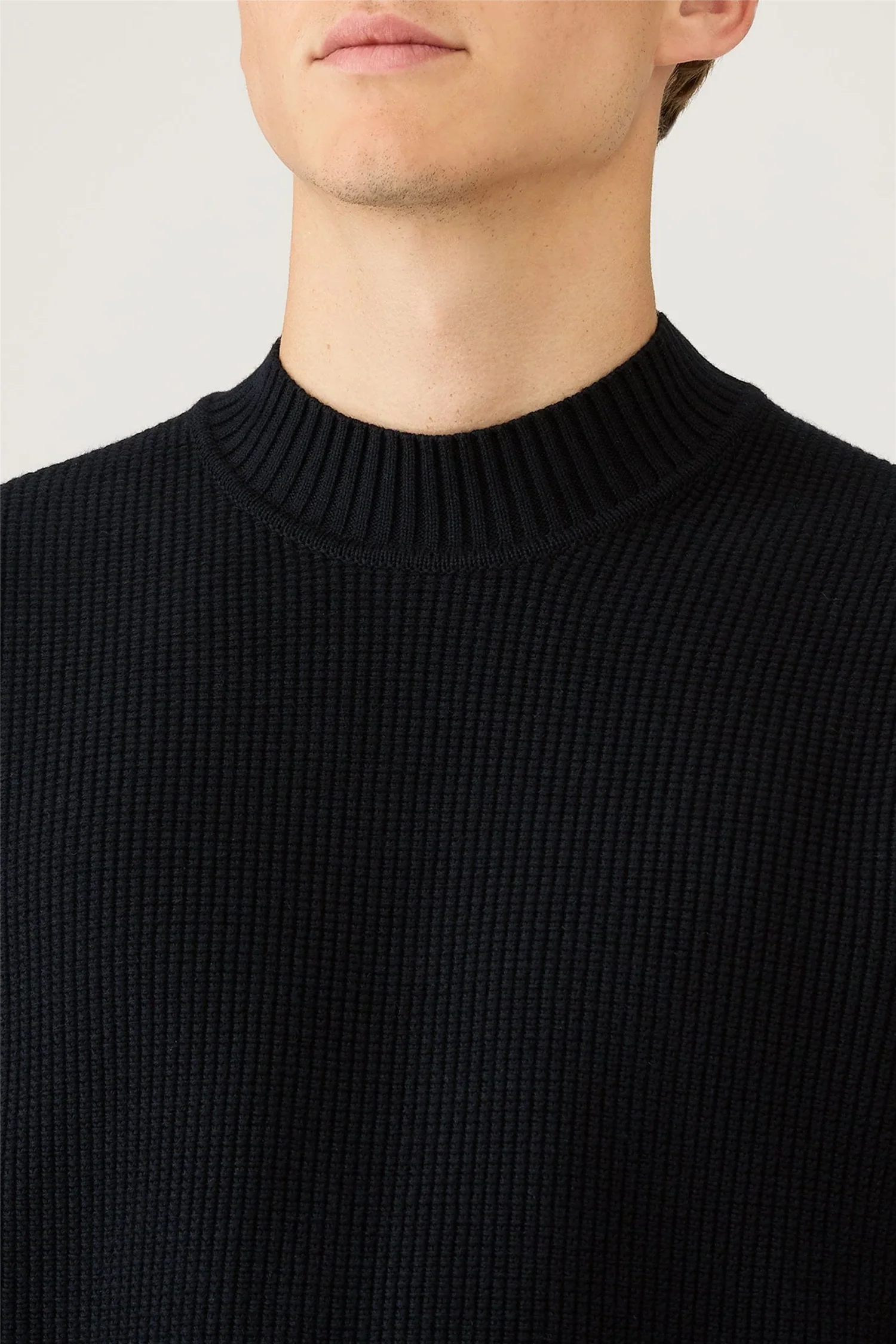 Cotton Crew Neck Jumper Navy - Image 6