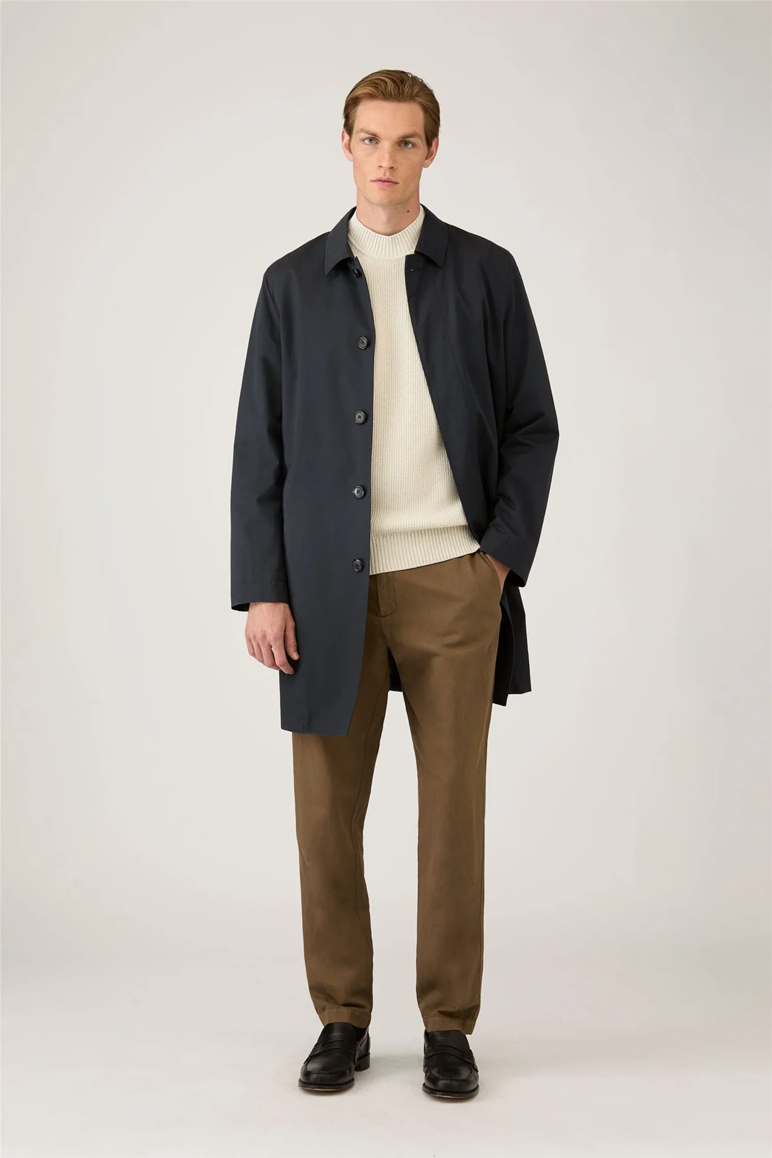 Cotton Crew Neck Jumper Ecru - Image 3