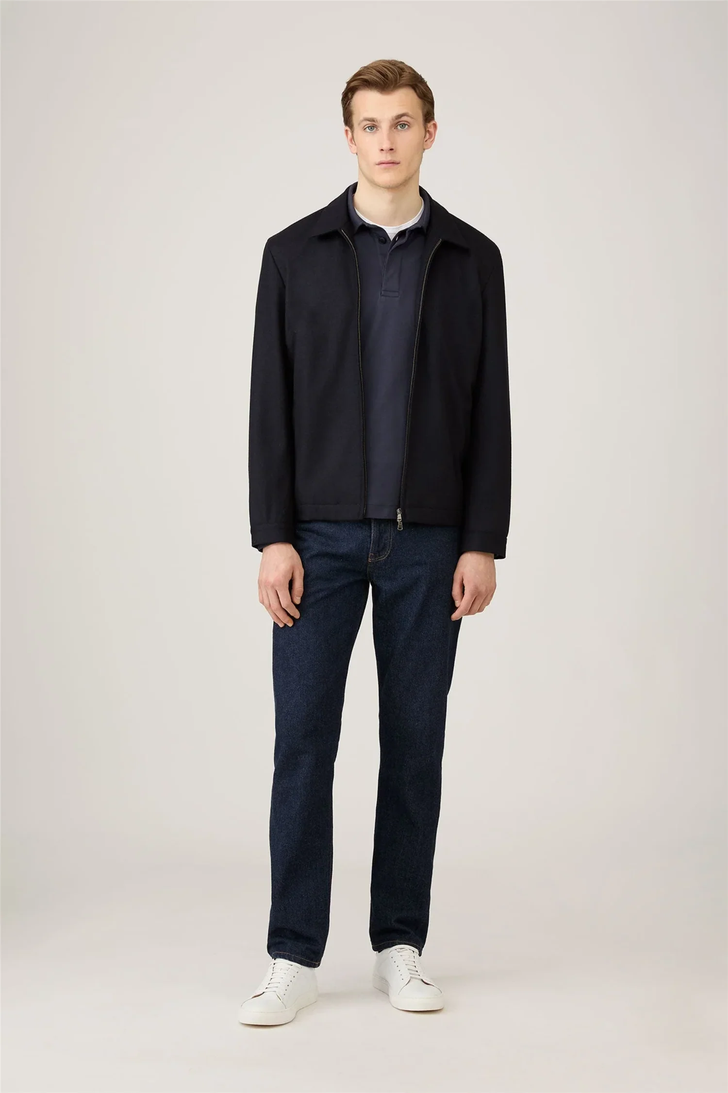 Heavyweight Rugby Polo Shirt Navy - Image 3