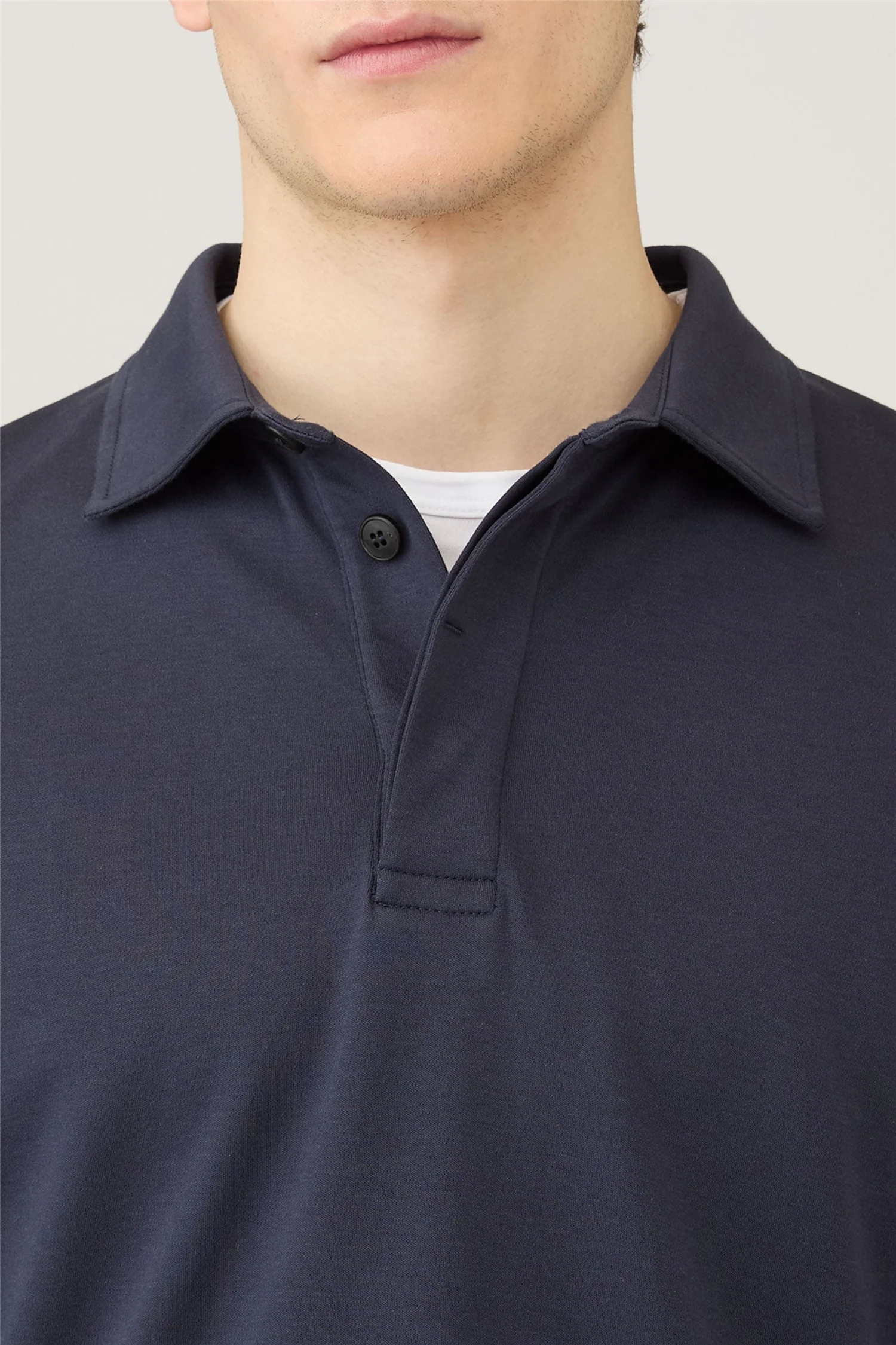 Heavyweight Rugby Polo Shirt Navy - Image 6
