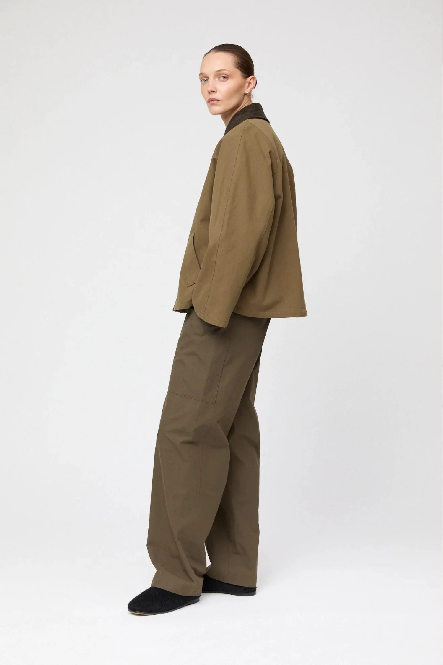 Barn Jacket- Olive - Image 3