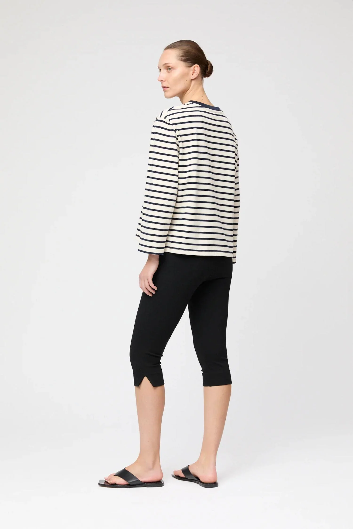 Stretch Capri Pants- Jet Black - Image 2