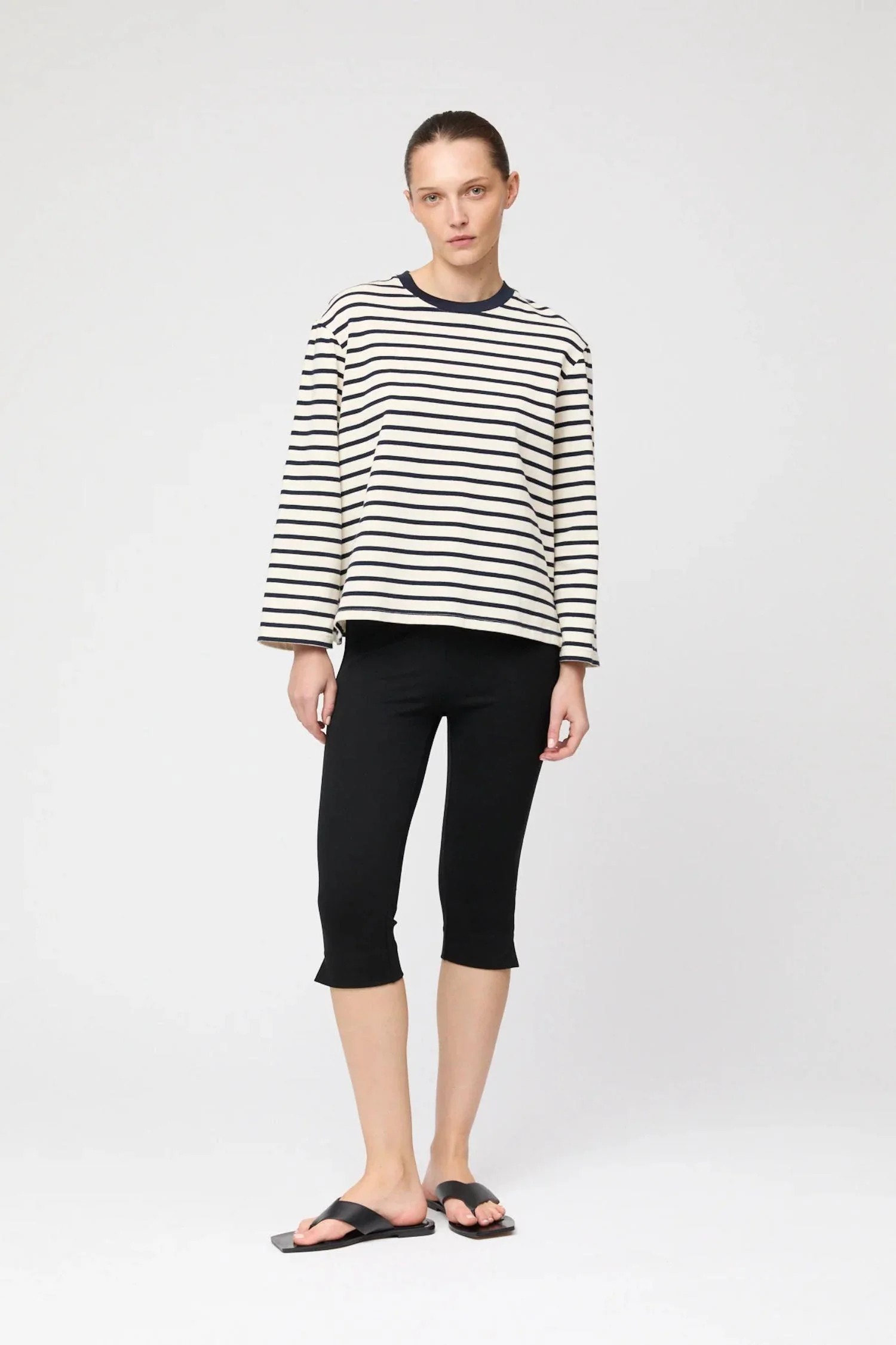 Stretch Capri Pants- Jet Black - Image 4