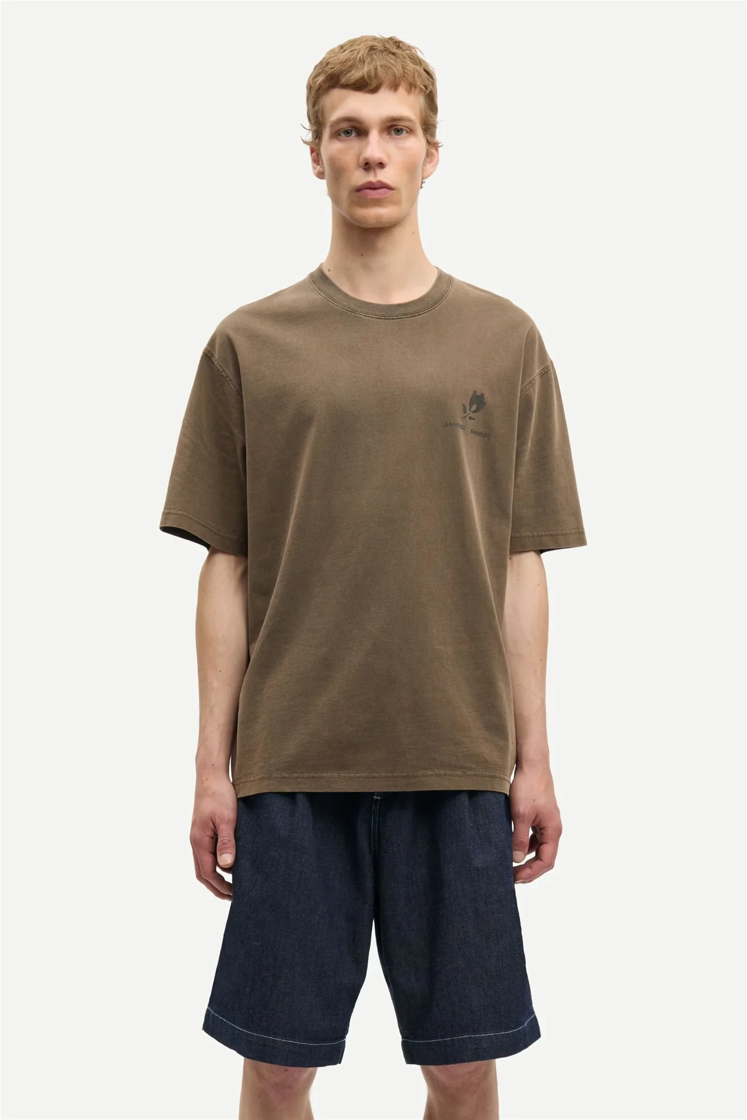 Sacohen T-shirt Brown Stamp - Image 3