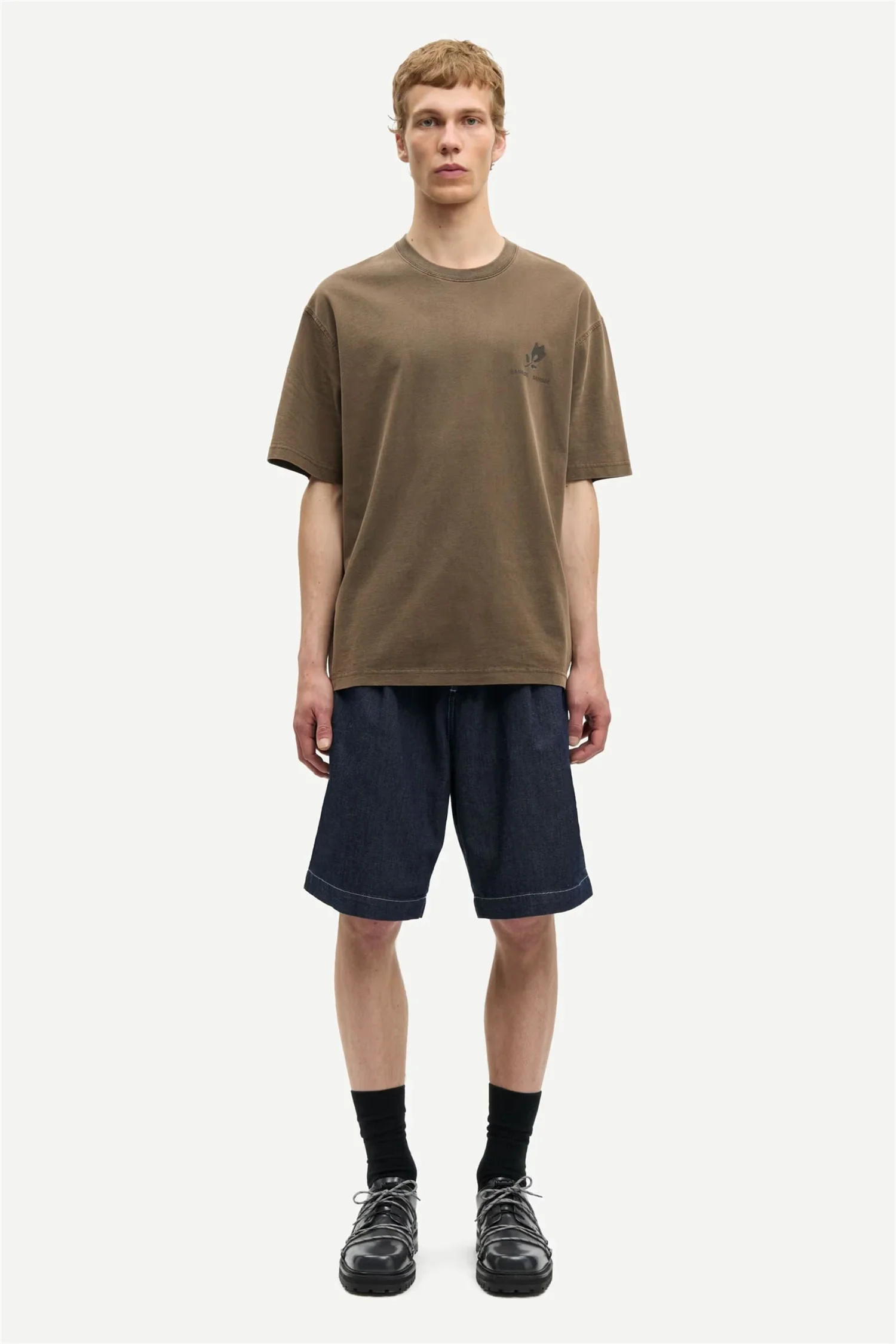 Sacohen T-shirt Brown Stamp - Image 7