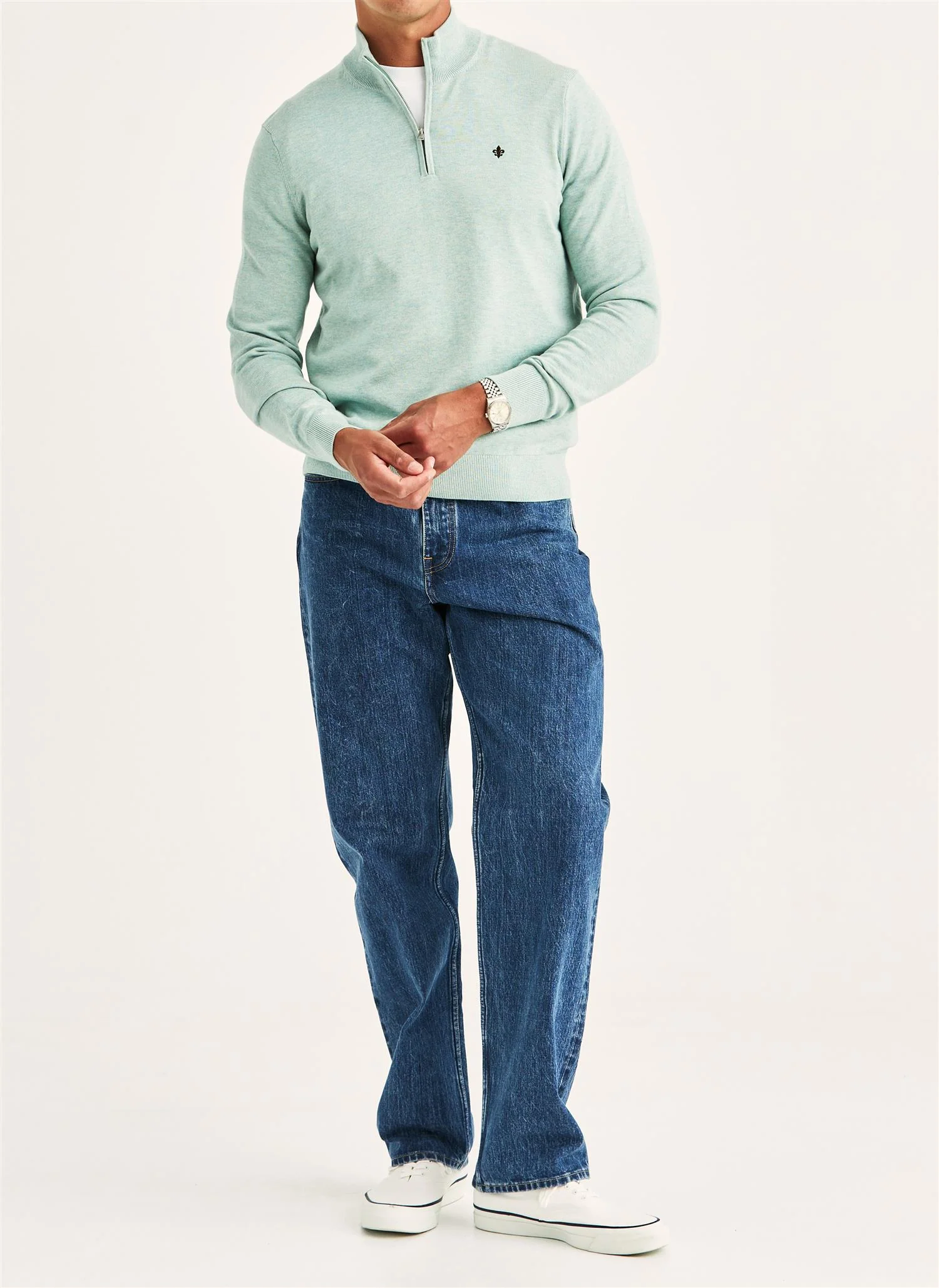 Riley Half Zip Green - Image 3