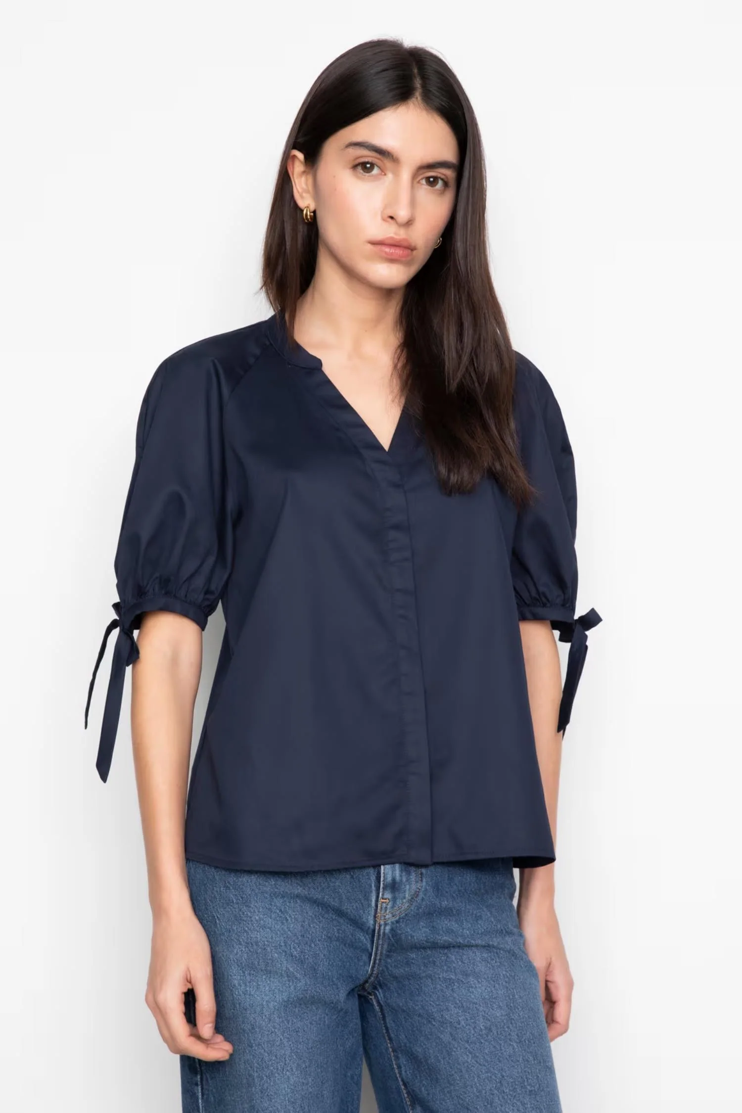 Liza blouse - 1535 Navy - Image 2