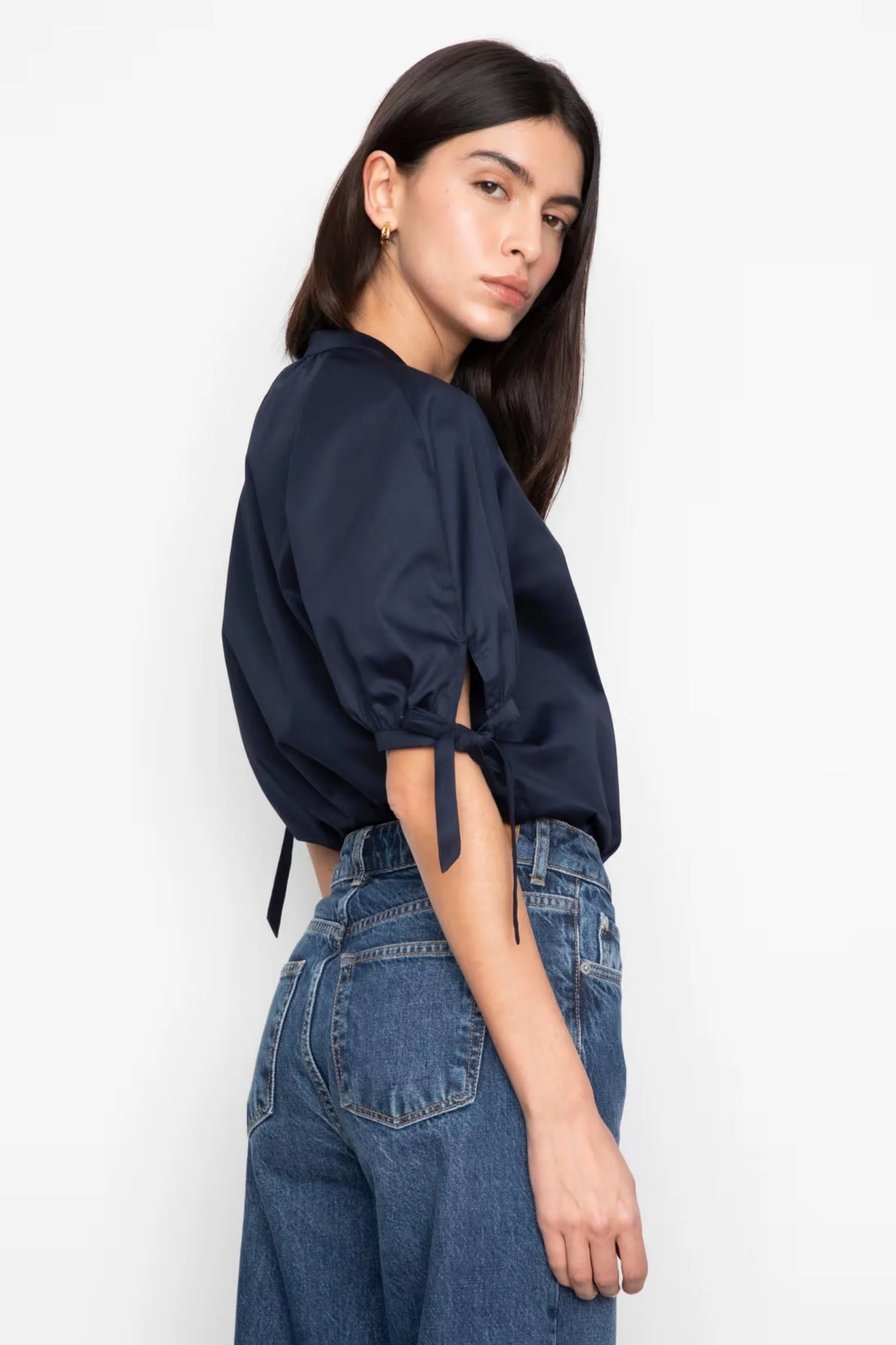 Liza blouse - 1535 Navy - Image 3