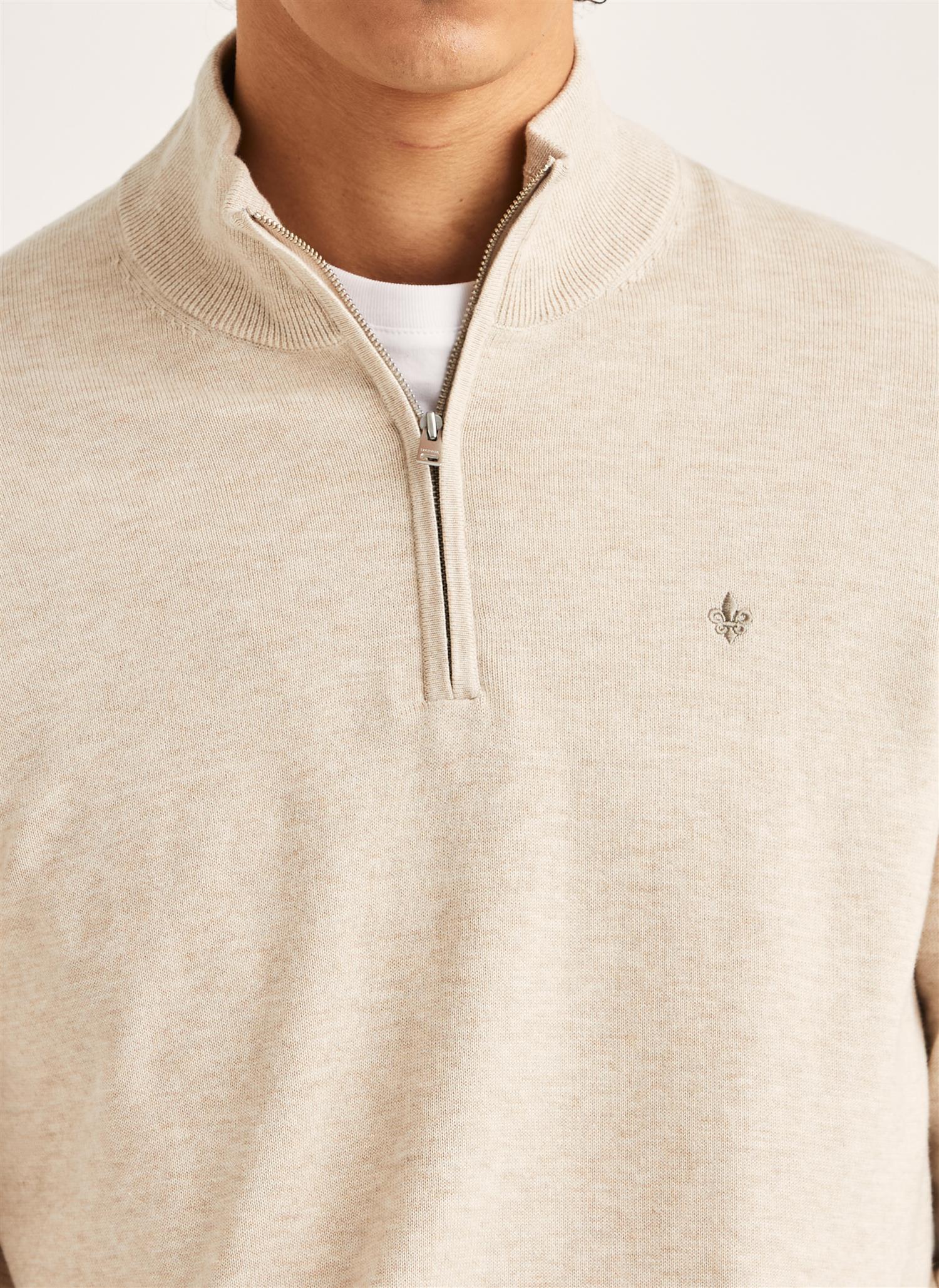 Riley Half Zip Khaki - Image 4