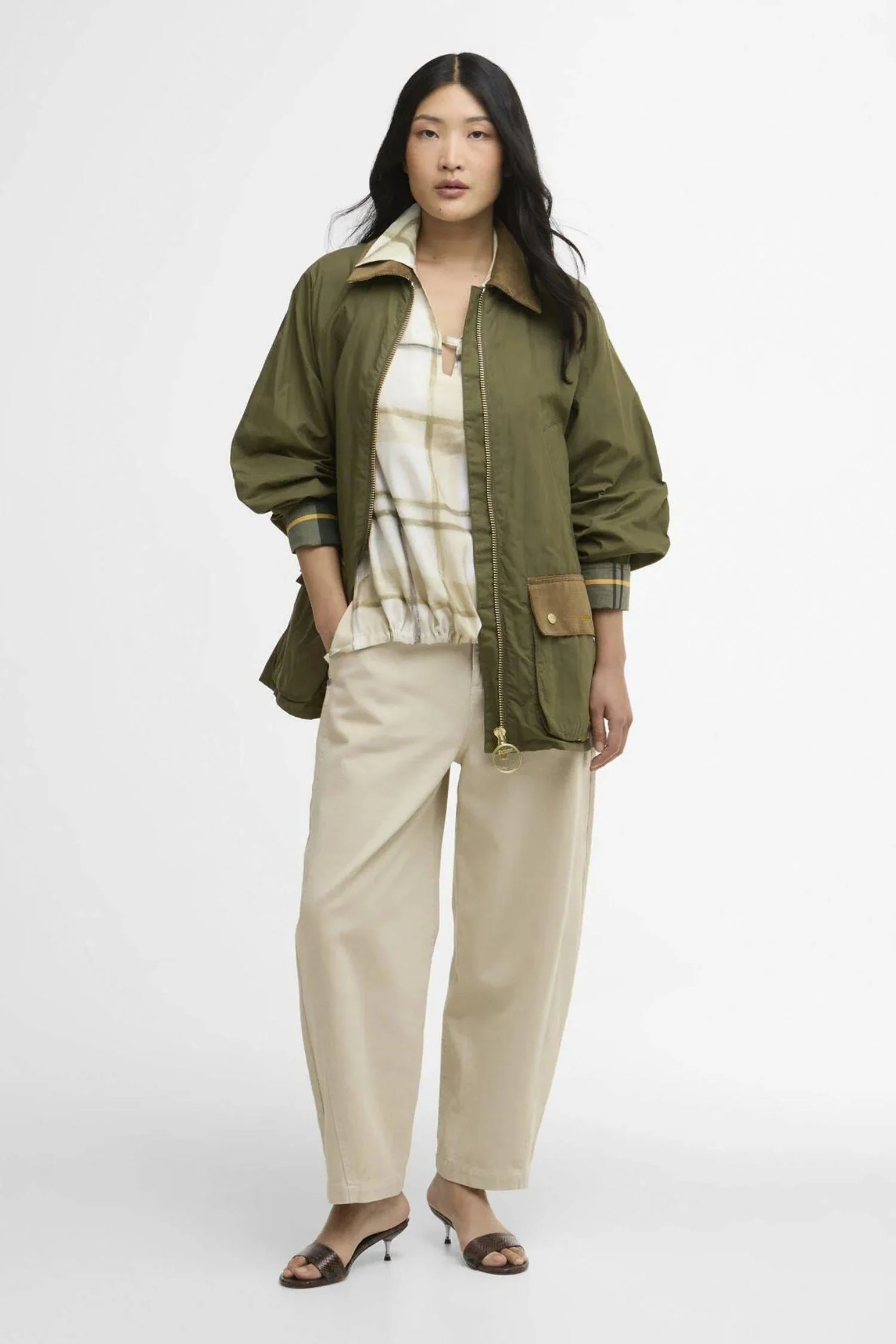 Laneshaw Casual jacket- Dusky Green - Image 3