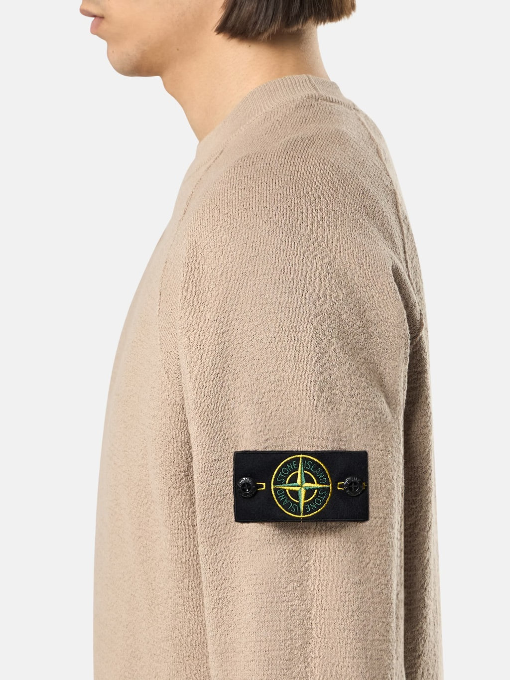 Loose-Fit Crewneck Jumper With Raglan Sleeves Desert - Image 3