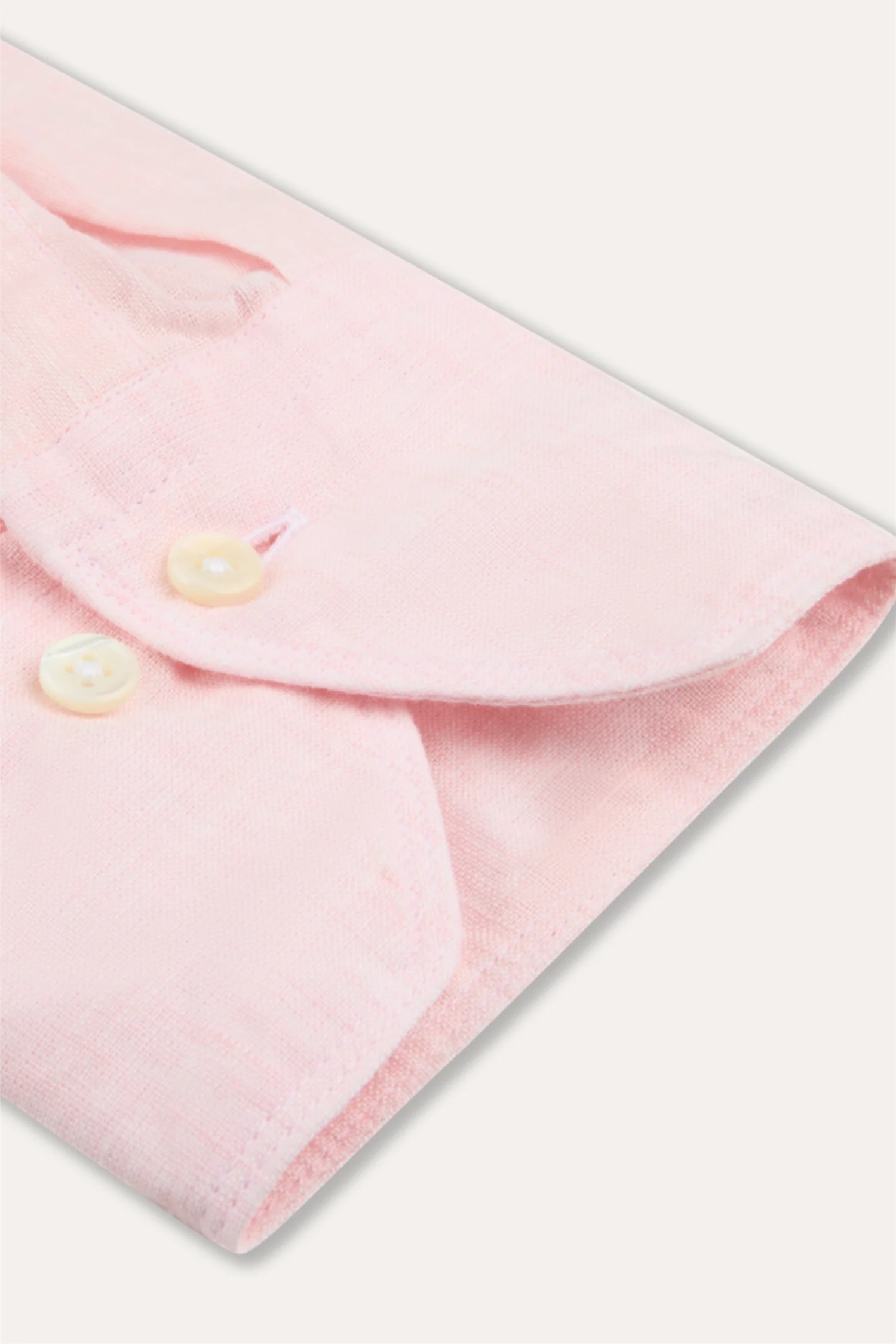 Slimline Linen Shirt Light Pink - Image 3
