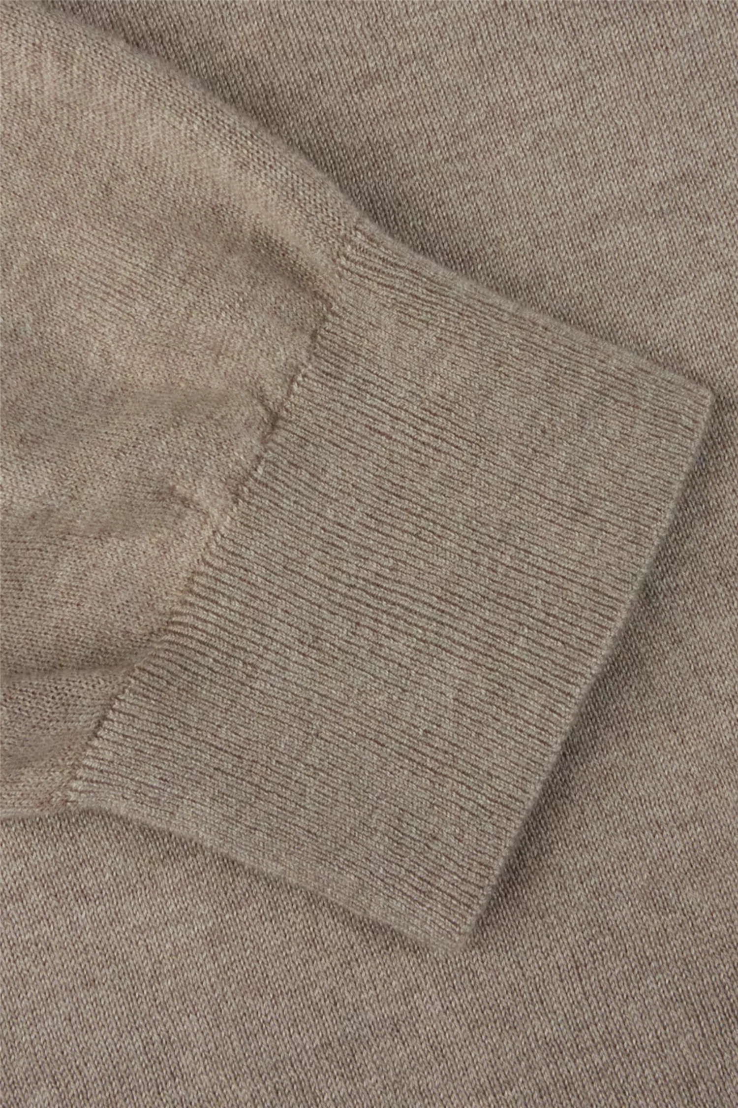 Silk/Cashmere Crew Neck Beige - Image 3