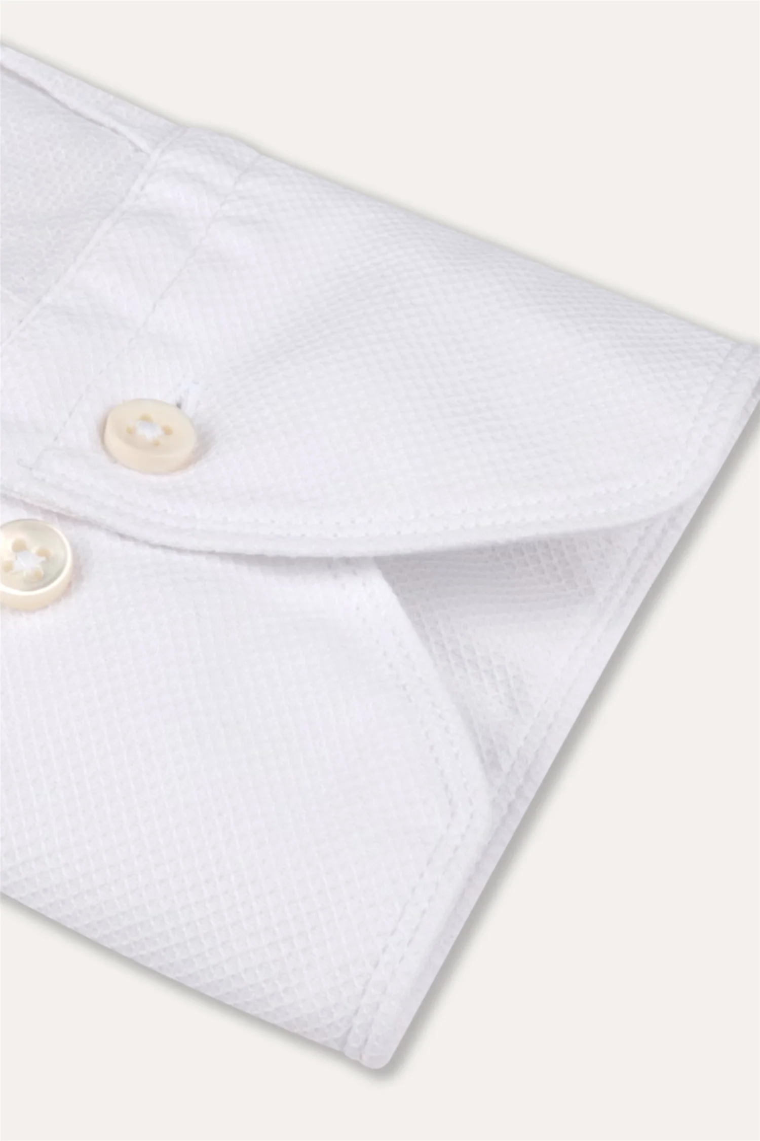 Slimline Cotton Shirt White - Image 3