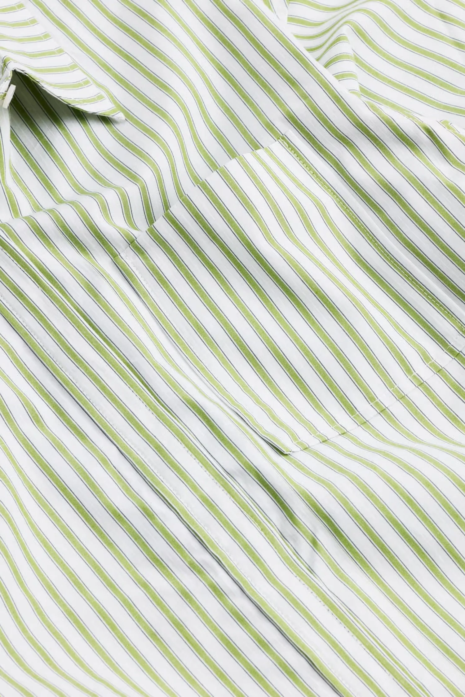 Loose stripe Shirt - Green - Image 5
