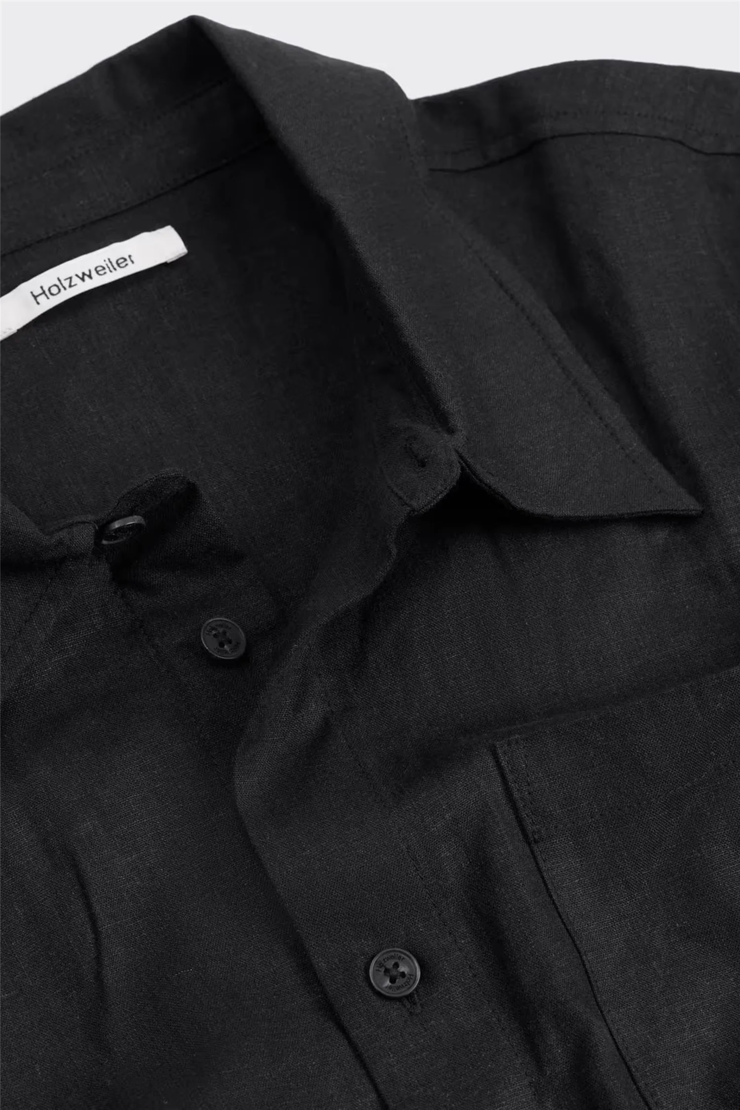 Pier Linen Shirt Black - Image 4