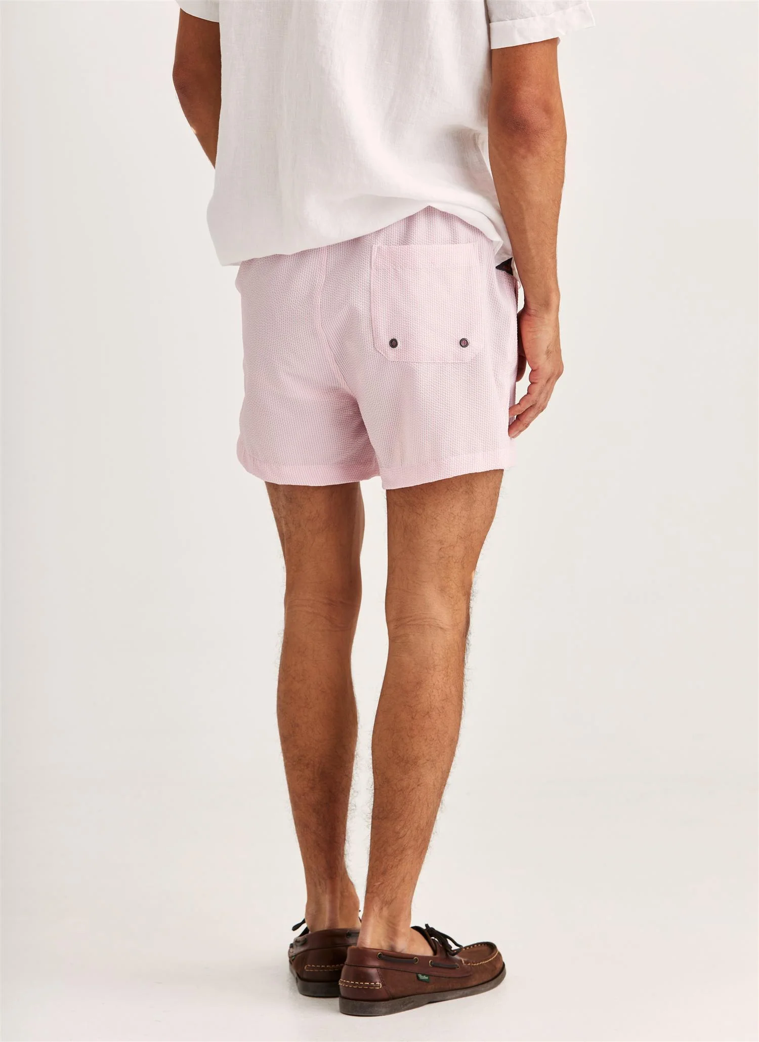 Seersucker Bathing Trunks Pink - Image 2