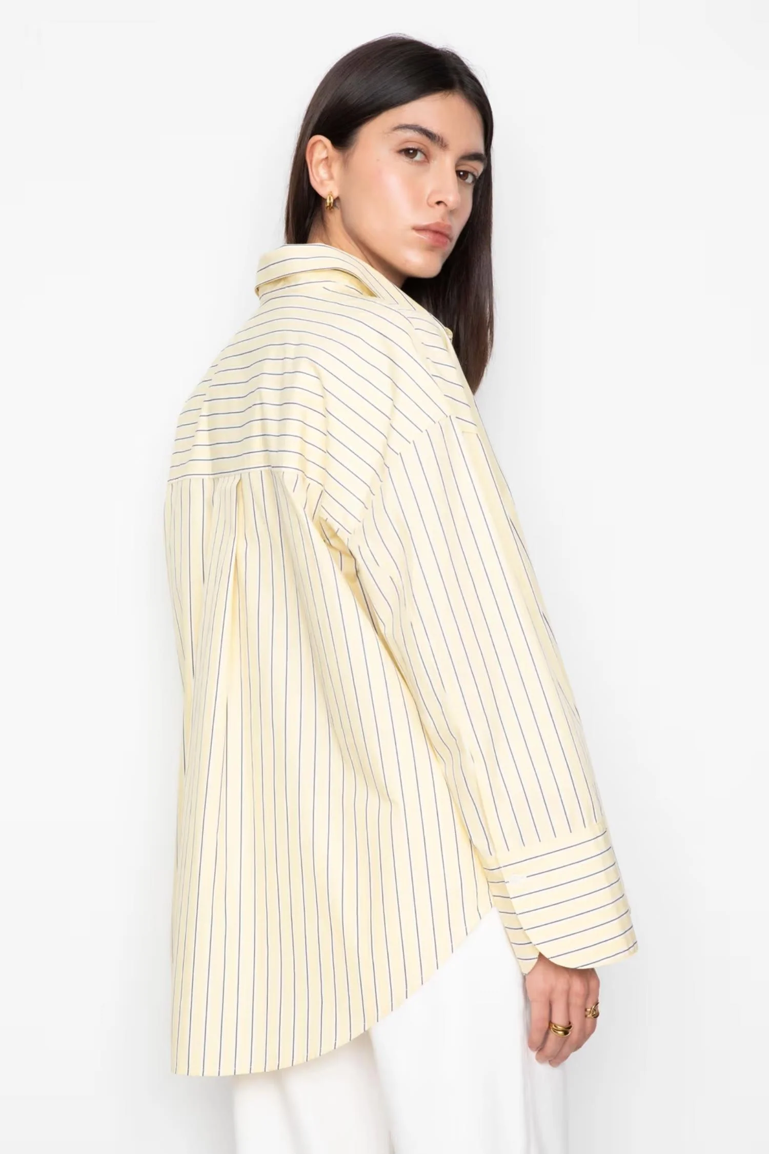 Nell shirt - 0012 Light yellow stripe - Image 4
