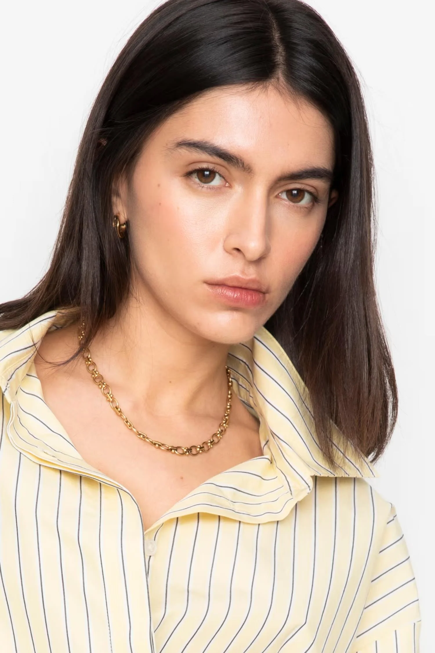 Nell shirt - 0012 Light yellow stripe - Image 5