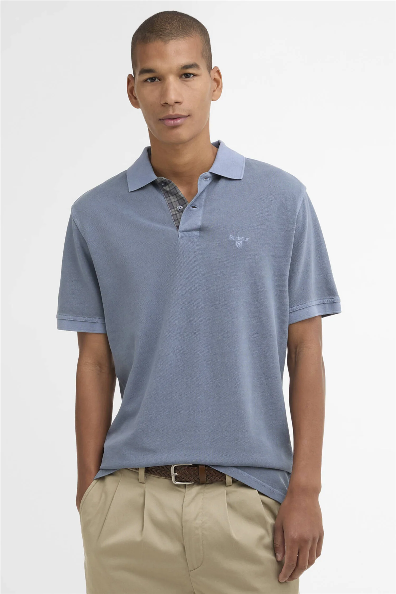 Tartan Polo Washed Blue - Image 2