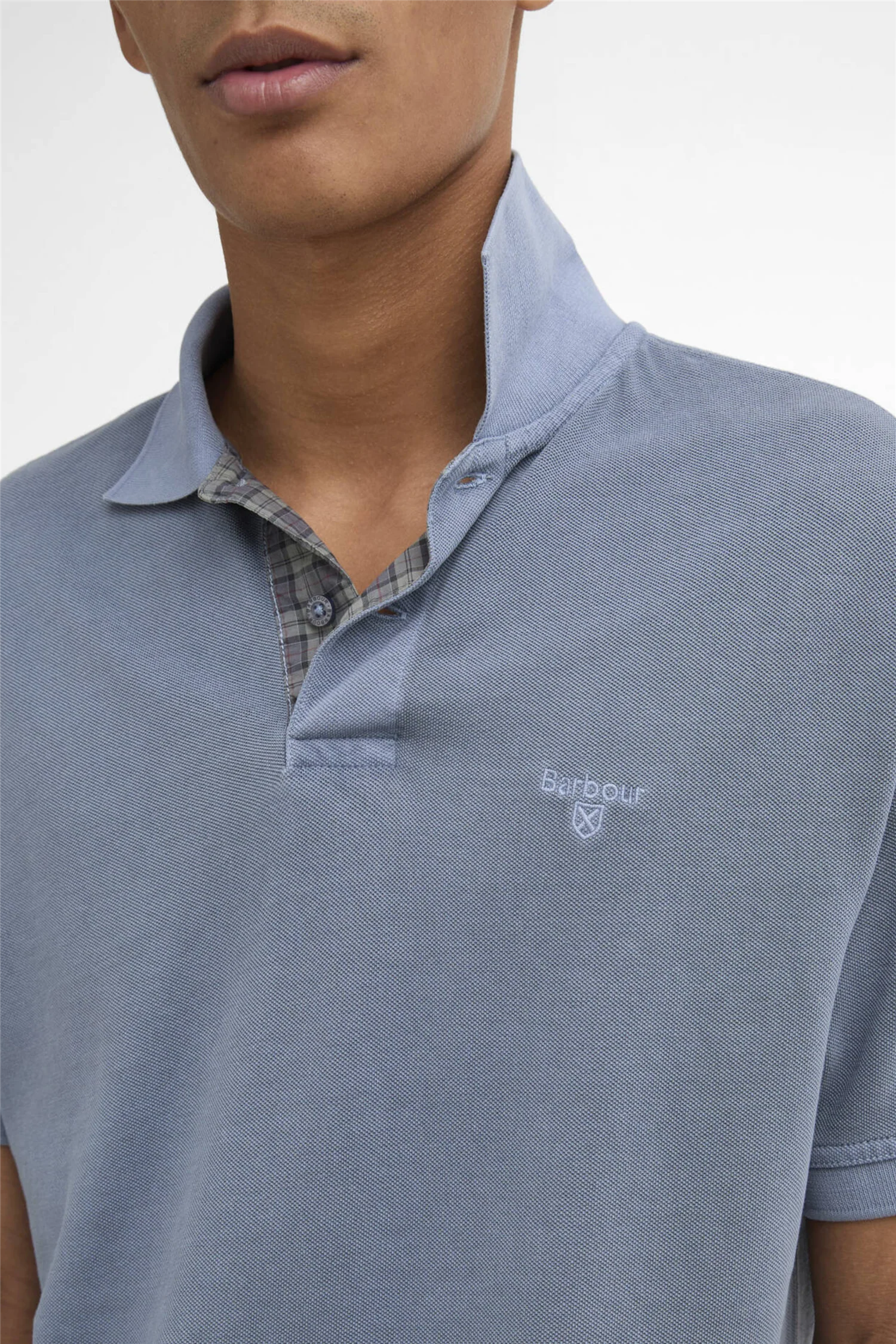 Tartan Polo Washed Blue - Image 5