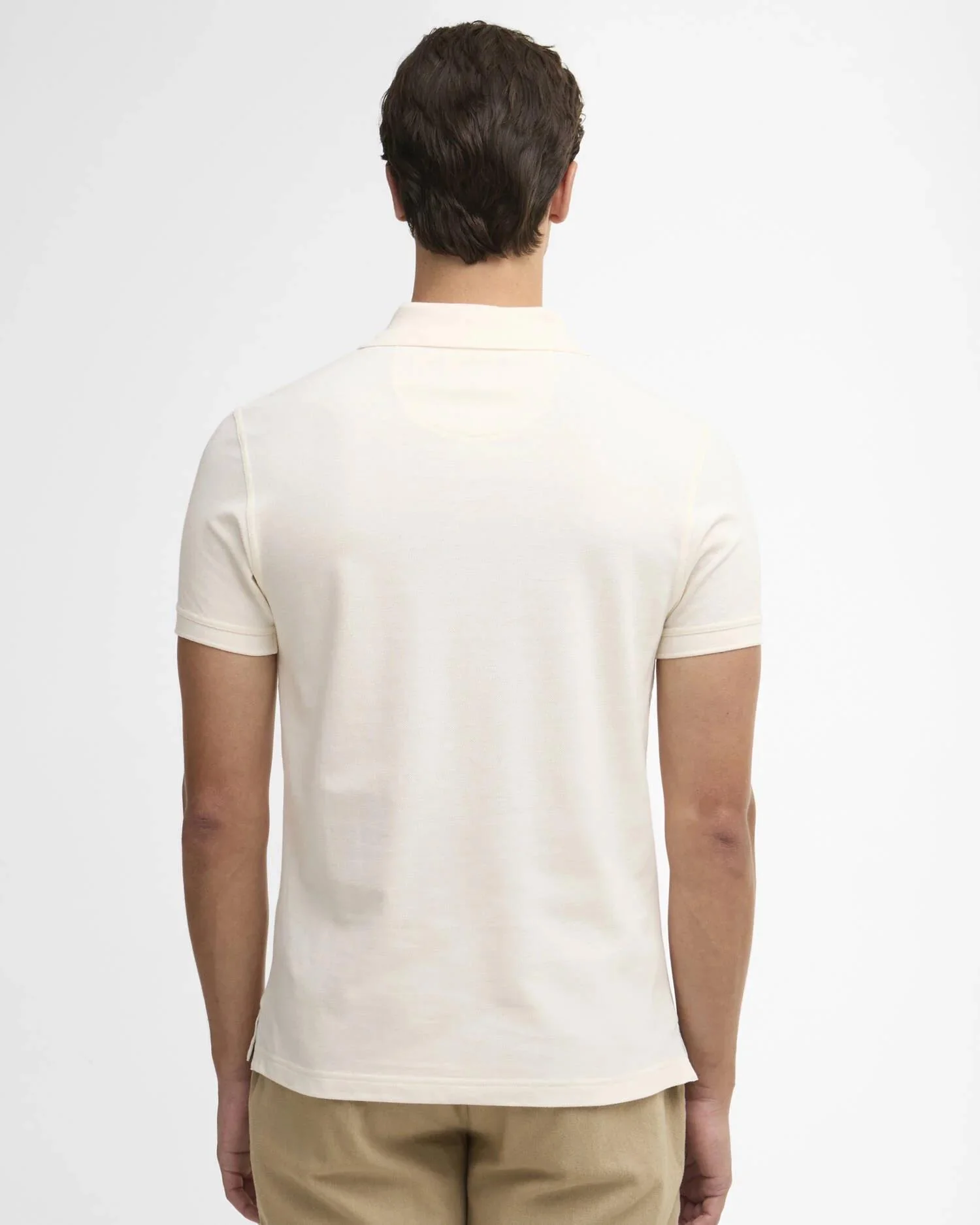Tartan Pique Polo Shirt White - Image 3