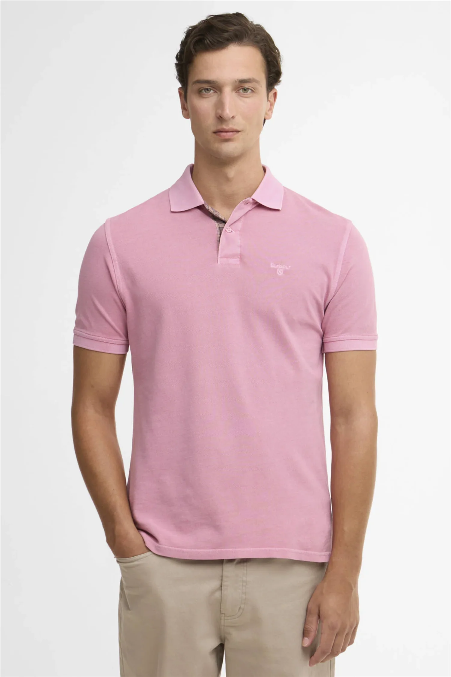 Tartan Polo Washed Pink - Image 2