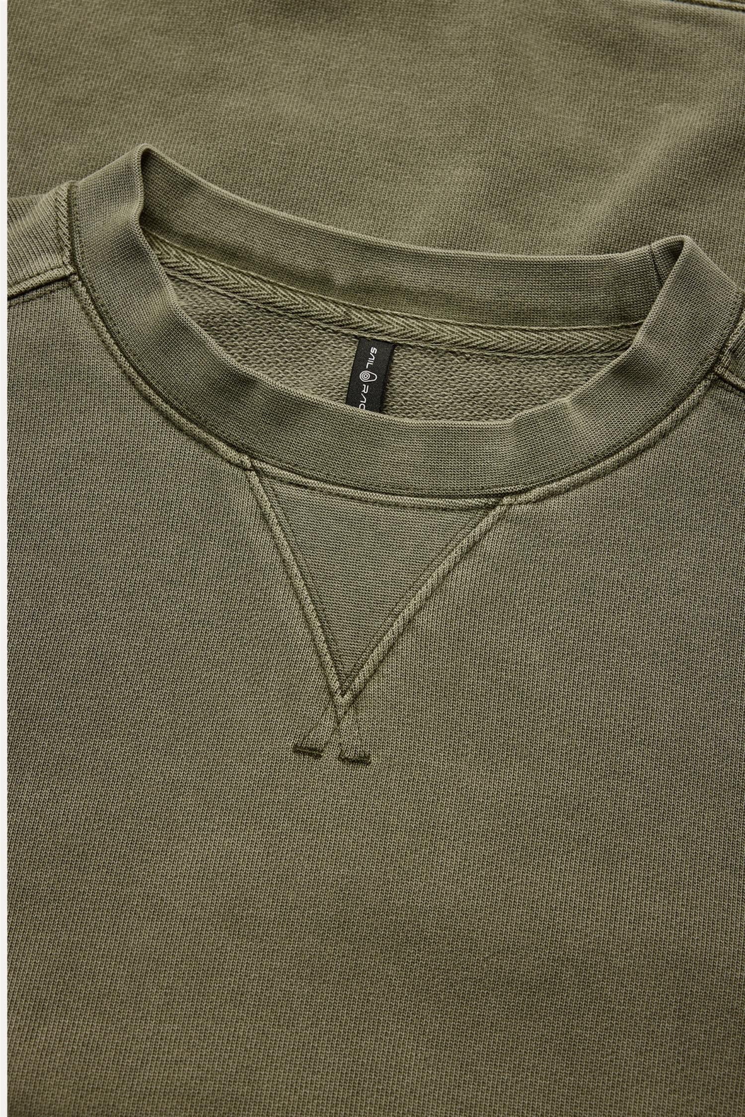 Wind Pigment Sweater Mud Green - Image 3