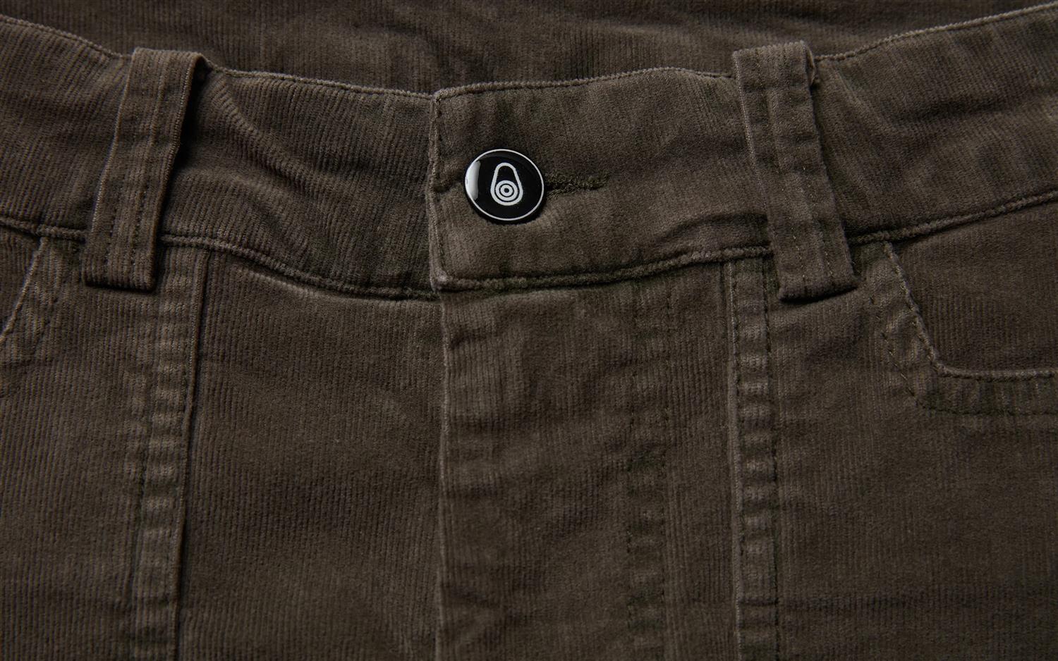 Grinder Corduroy Shorts Mud Green - Image 3