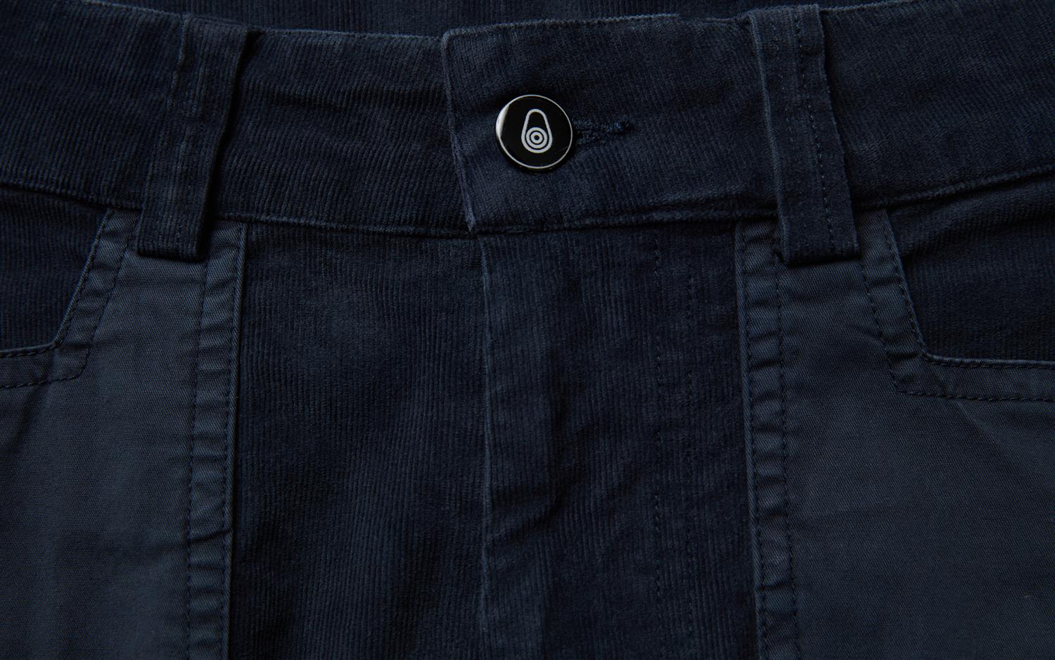 Blocked Corduroy Shorts Dark Steel Blue - Image 4