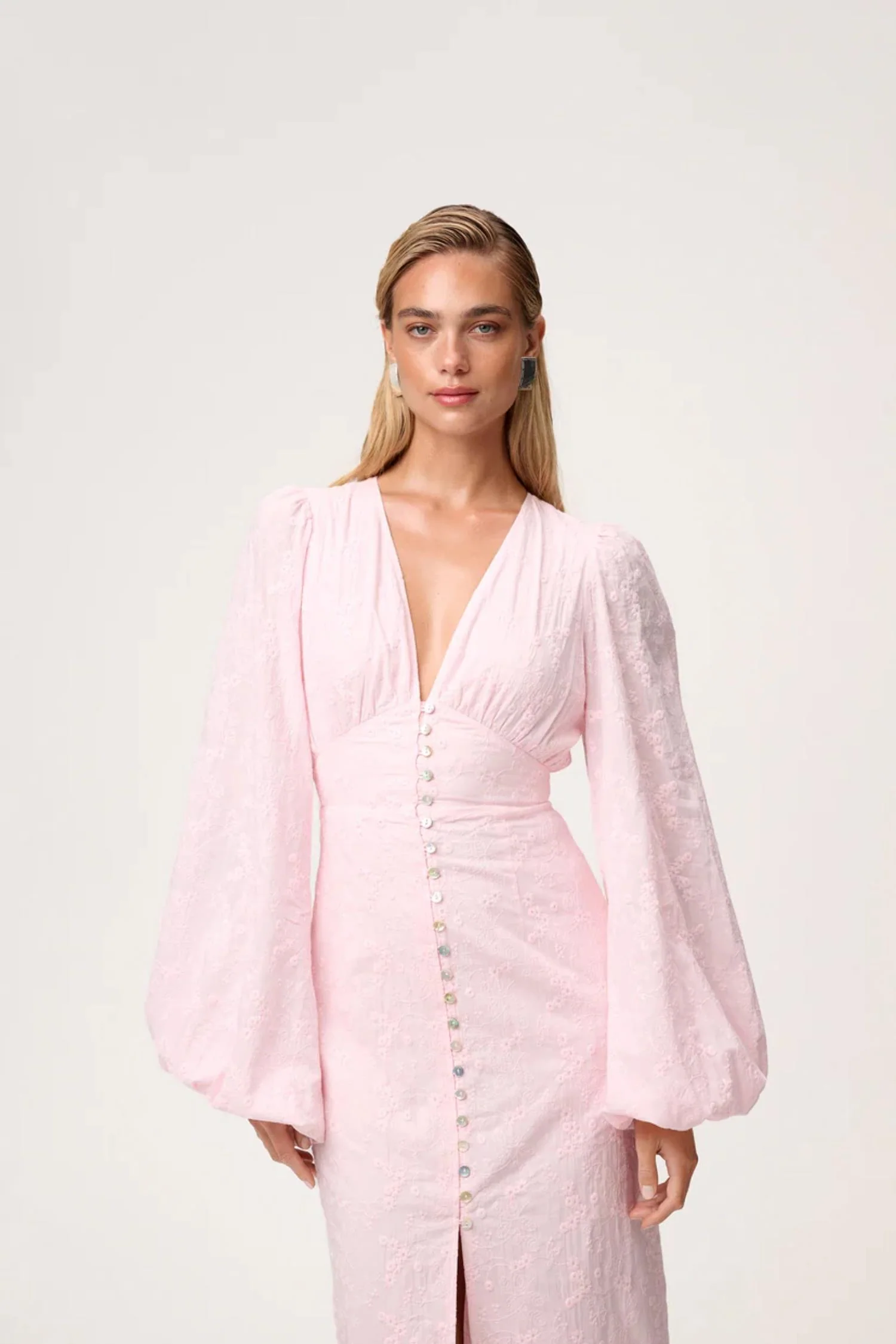 Positano Dress- Pink Embroidery - Image 2