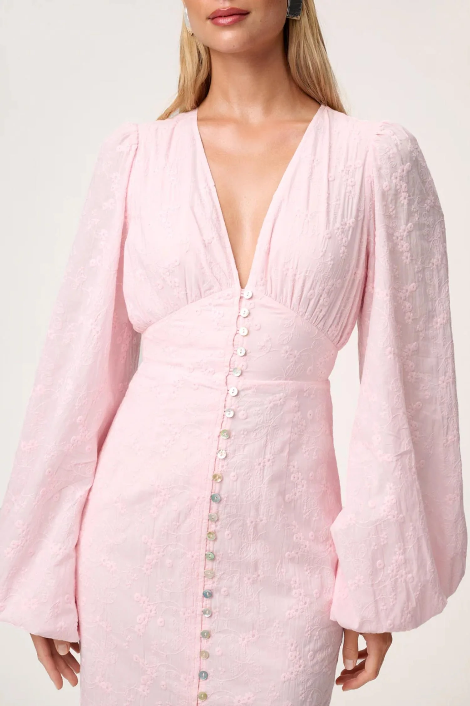 Positano Dress- Pink Embroidery - Image 3