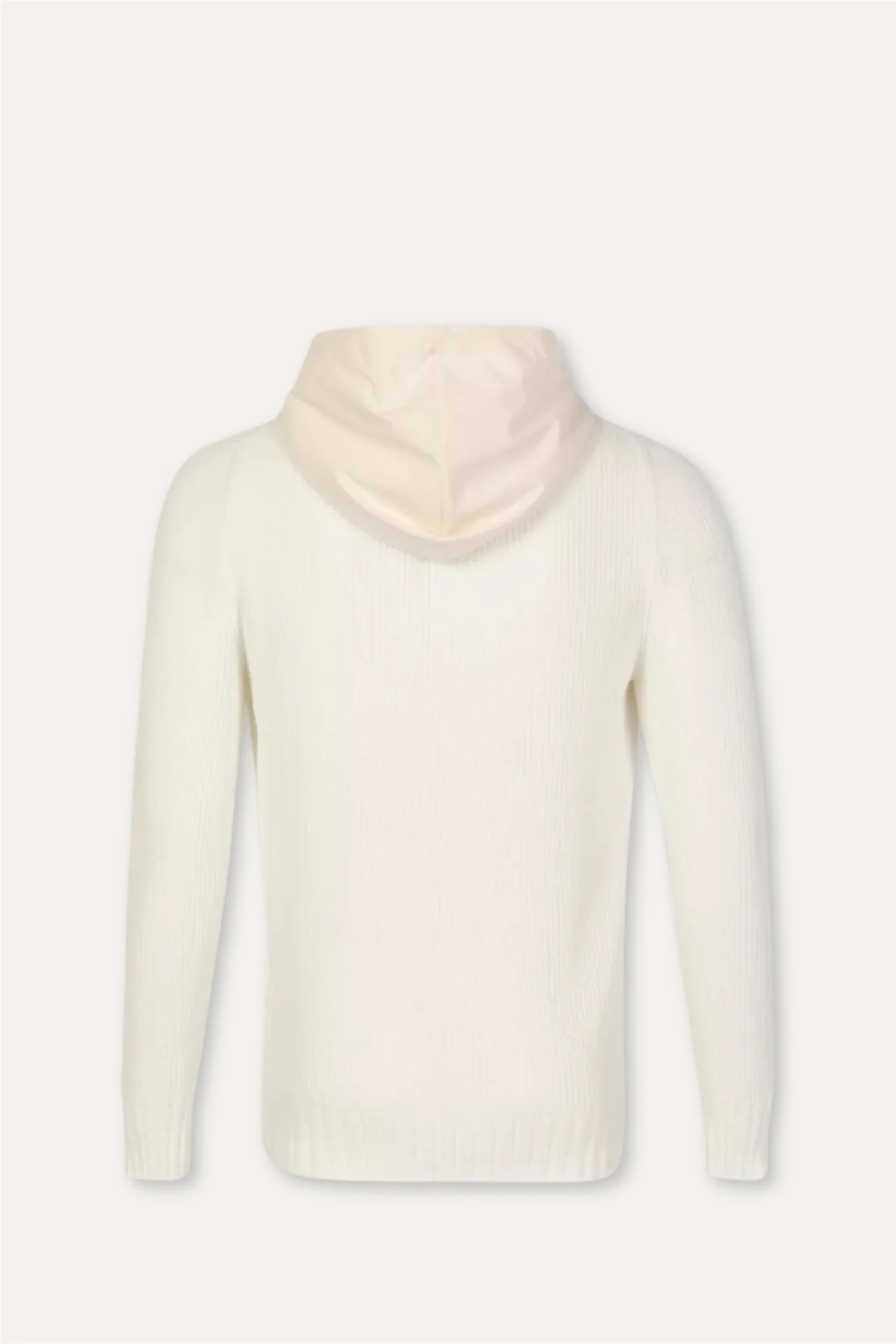 Full-Zip Cotton Hood White/Cream - Image 2